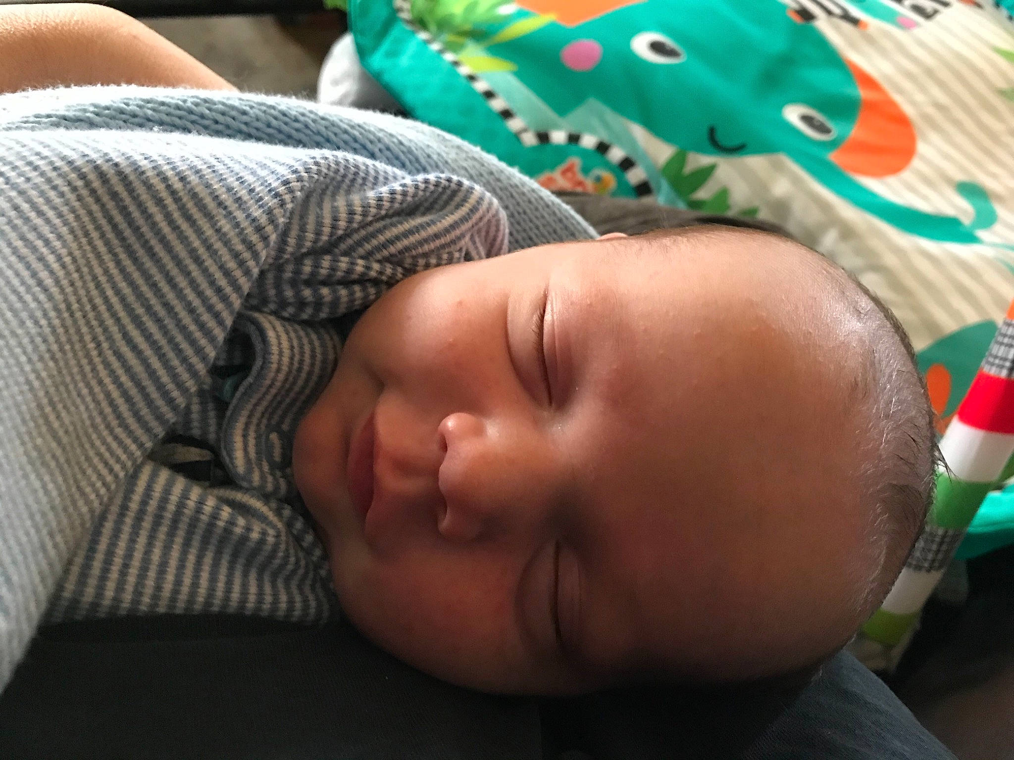 Mason joined the competition — help win amazing prizes! baby, baby_toddler_clothing, bedtime, cheek, child, comfort, eye, eyebrow, facial_expression, finger, grass, happy, headgear, human_body, iris, mouth, nose, person, skin, textile