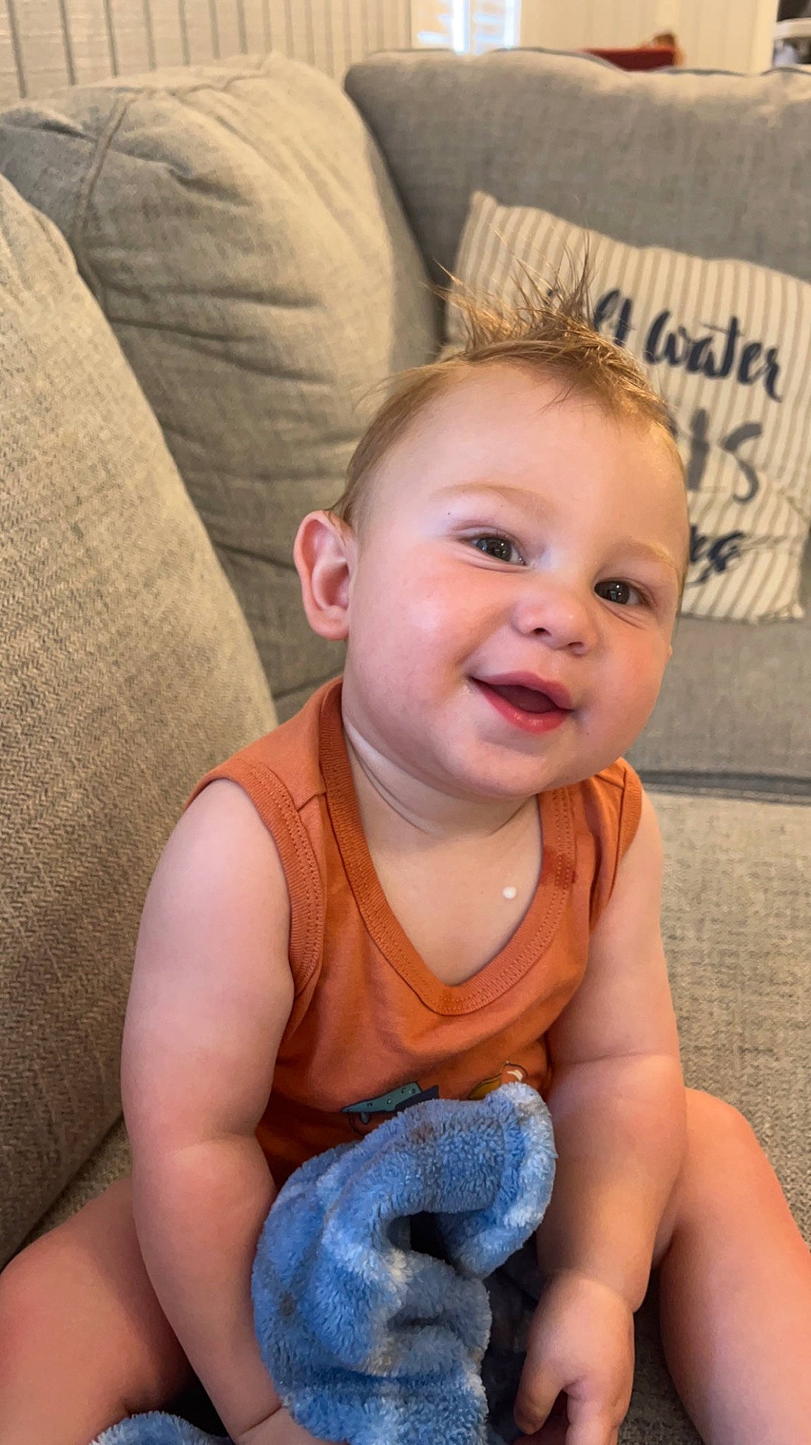 Abel joined the competition — help win amazing prizes! baby, baby_toddler_clothing, cheek, chin, comfort, eye, eyebrow, face, finger, happy, head, human_body, iris, leg, mouth, nose, person, skin, smile, textile