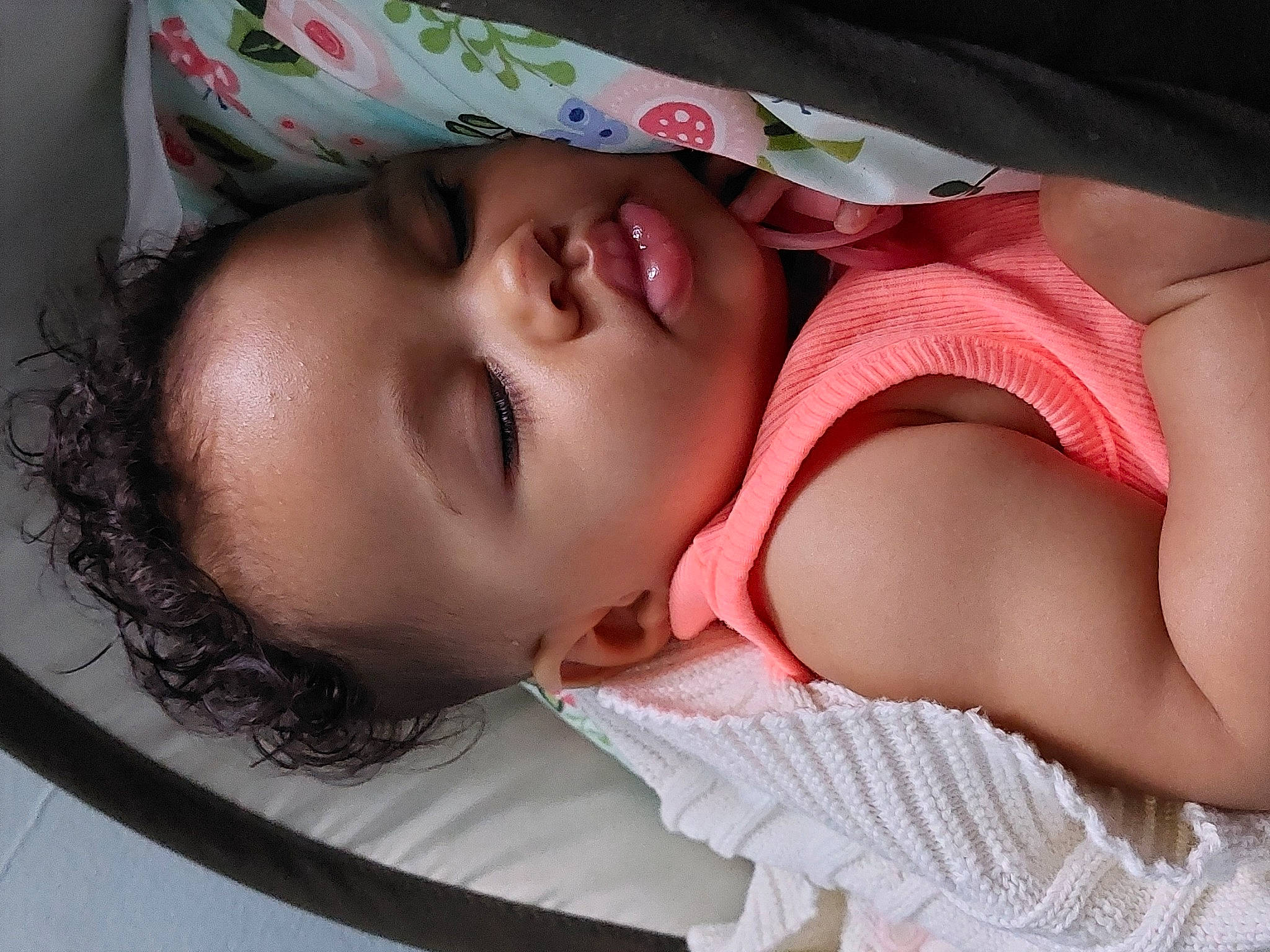 Payton is registered to the contest to win money with this photo: arm, baby, cheek, clothing, comfort, ear, eyelash, facial_expression, finger, hand, headgear, human_body, iris, lip, mouth, neck, nose, person, pink, skin