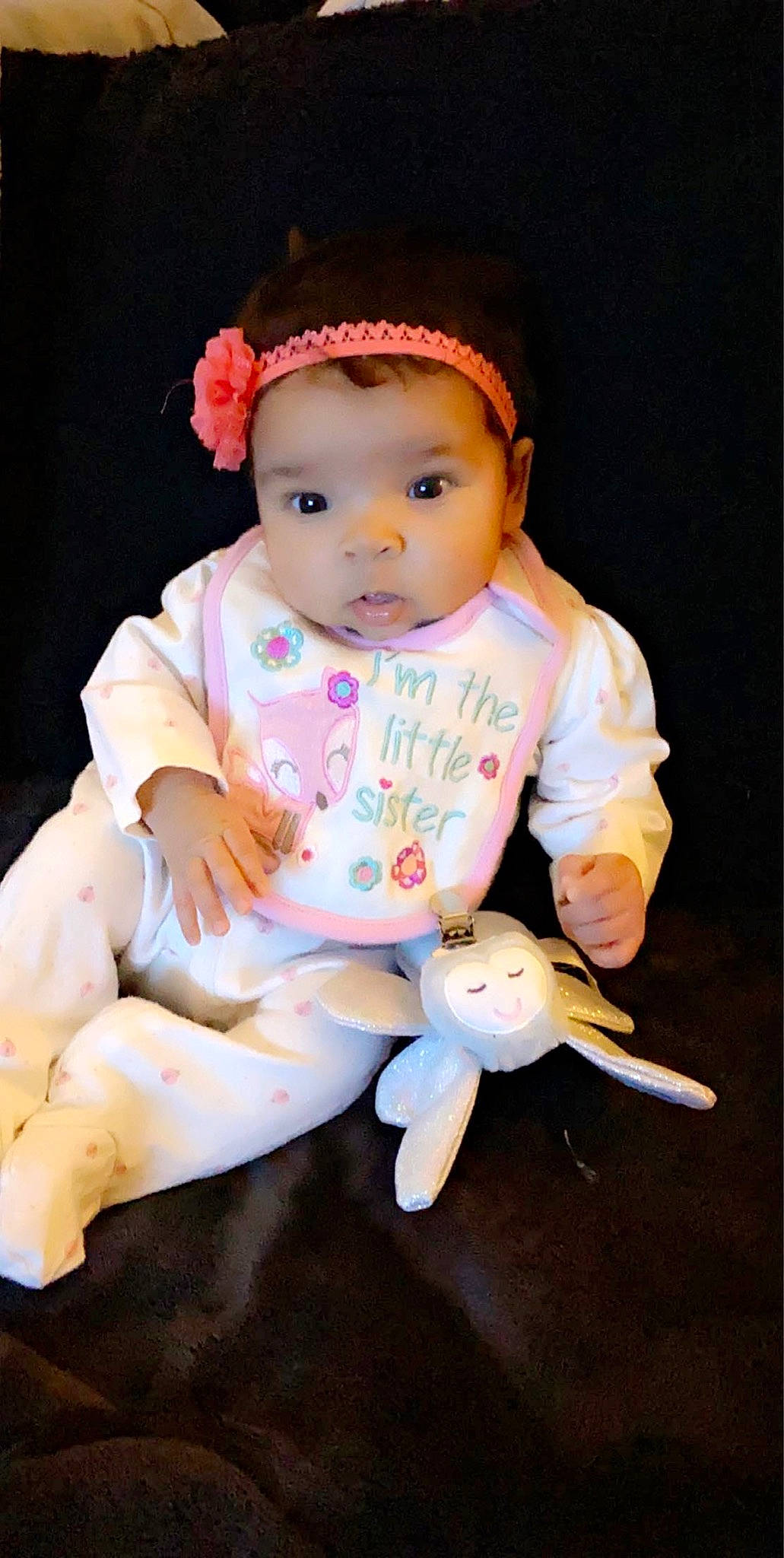 Chanel is registered to the contest to win money with this photo: baby, baby_toys, child, doll, hair_accessory, person, pink, toddler, toy