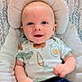 Derecho joined the competition — help win amazing prizes! baby, infant, smiling, face, clothing, onesie, seat, cushion, happy, cute, child, person, indoor, portrait, head, skin, arm, hand, expression, comfort
