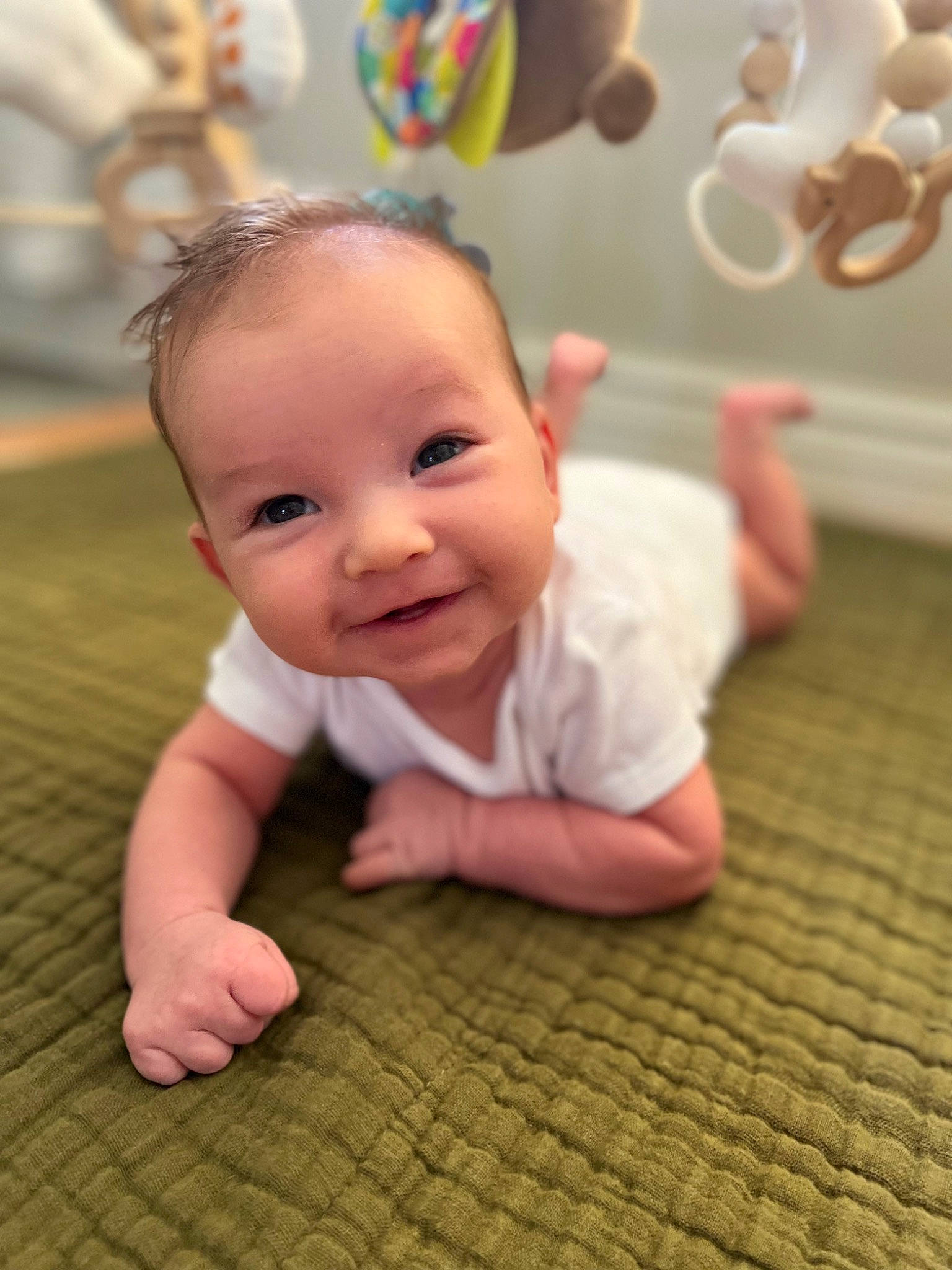 Owen joined the competition — help win amazing prizes! baby, baby_toddler_clothing, cheek, child, finger, floor, flooring, gesture, happy, hardwood, human_body, joy, nose, person, pink, product, skin, sleeve, smile, thumb