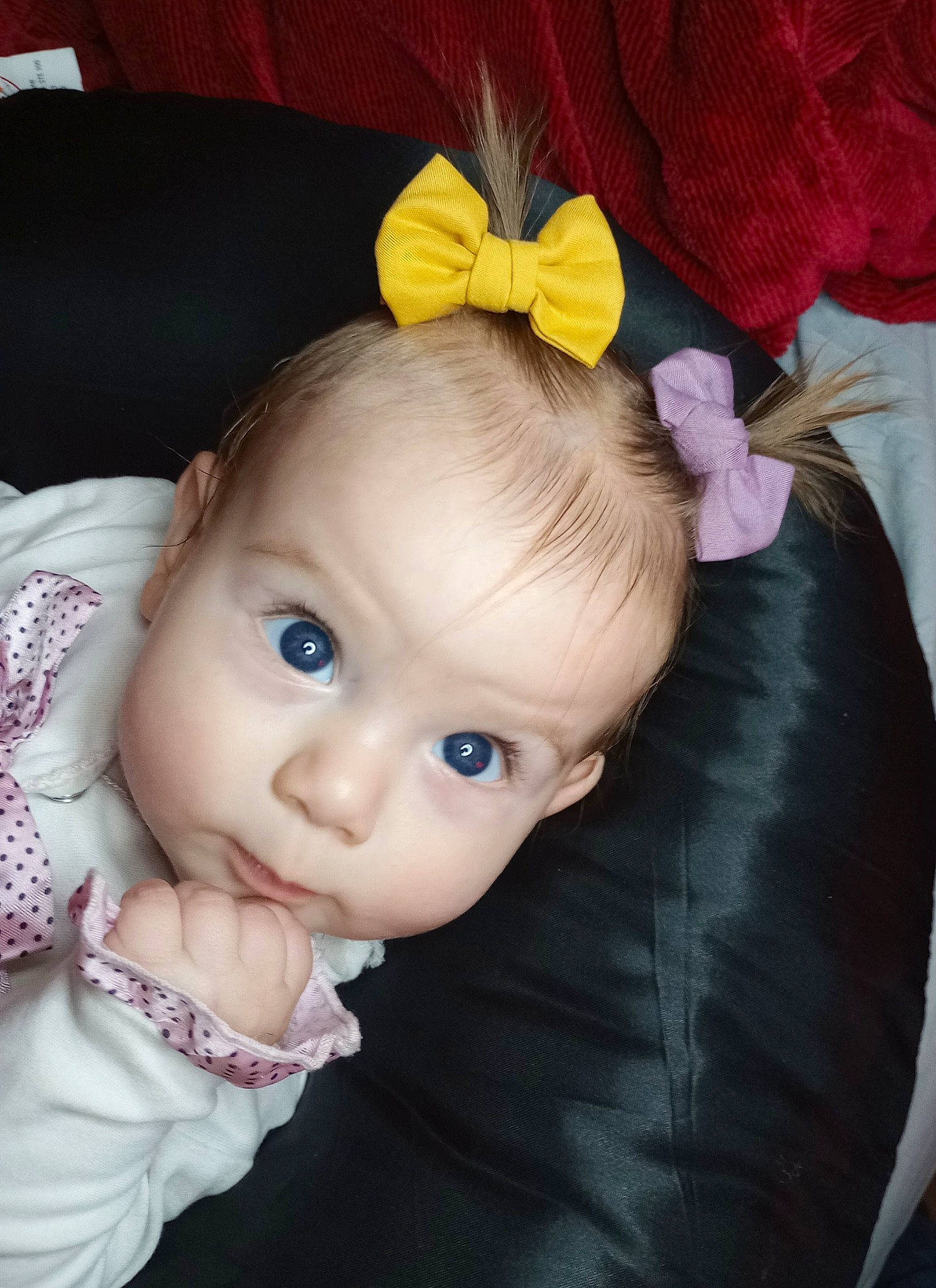 Austin joined the competition — help win amazing prizes! baby_toddler_clothing, cheek, dress, ear, eye, eyebrow, eyelash, face, hand, head, human_body, iris, lip, nose, person, pink, product, purple, skin, sleeve