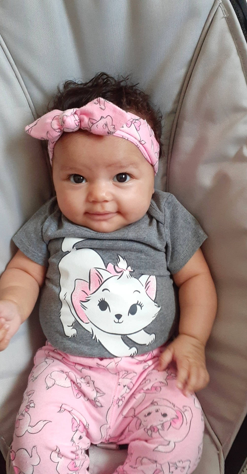 Alianna joined the competition — help win amazing prizes! baby, baby_products, baby_toddler_clothing, cheek, child, ear, hair_accessory, head, headgear, headwear, lip, person, pink, product, skin, sleeve, toddler
