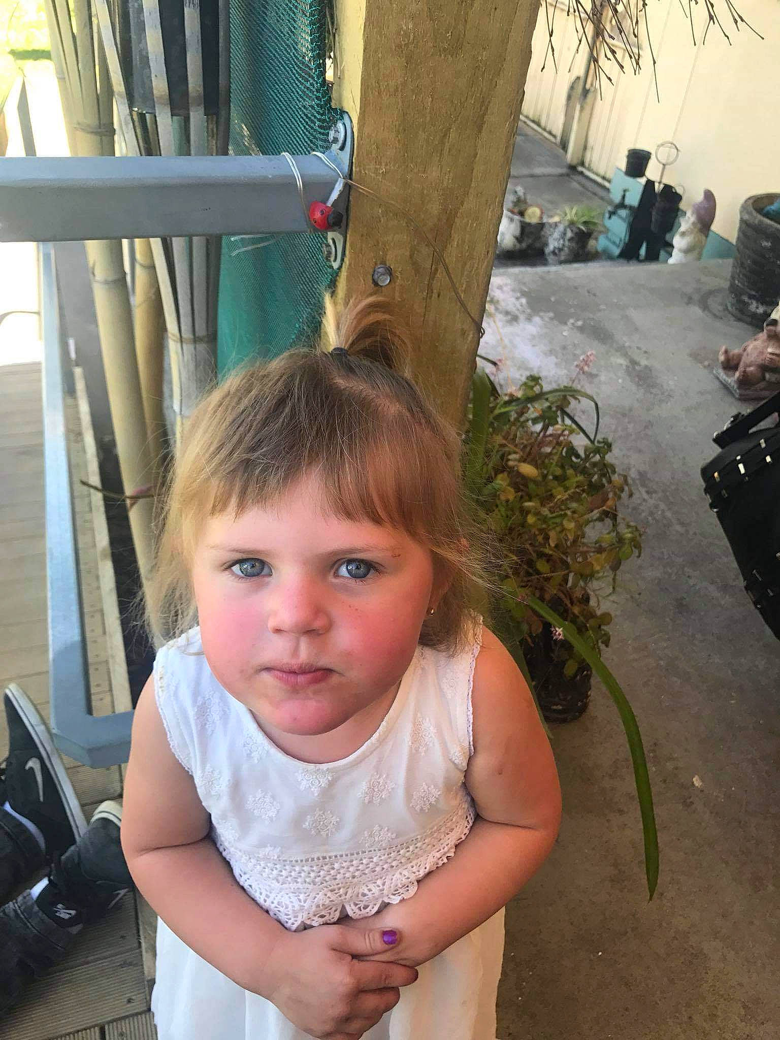Elizabeth joined the competition — help win amazing prizes! child, face, fawn, fun, hair, hairstyle, person, plant, skin, smile, toddler, tree, vacation