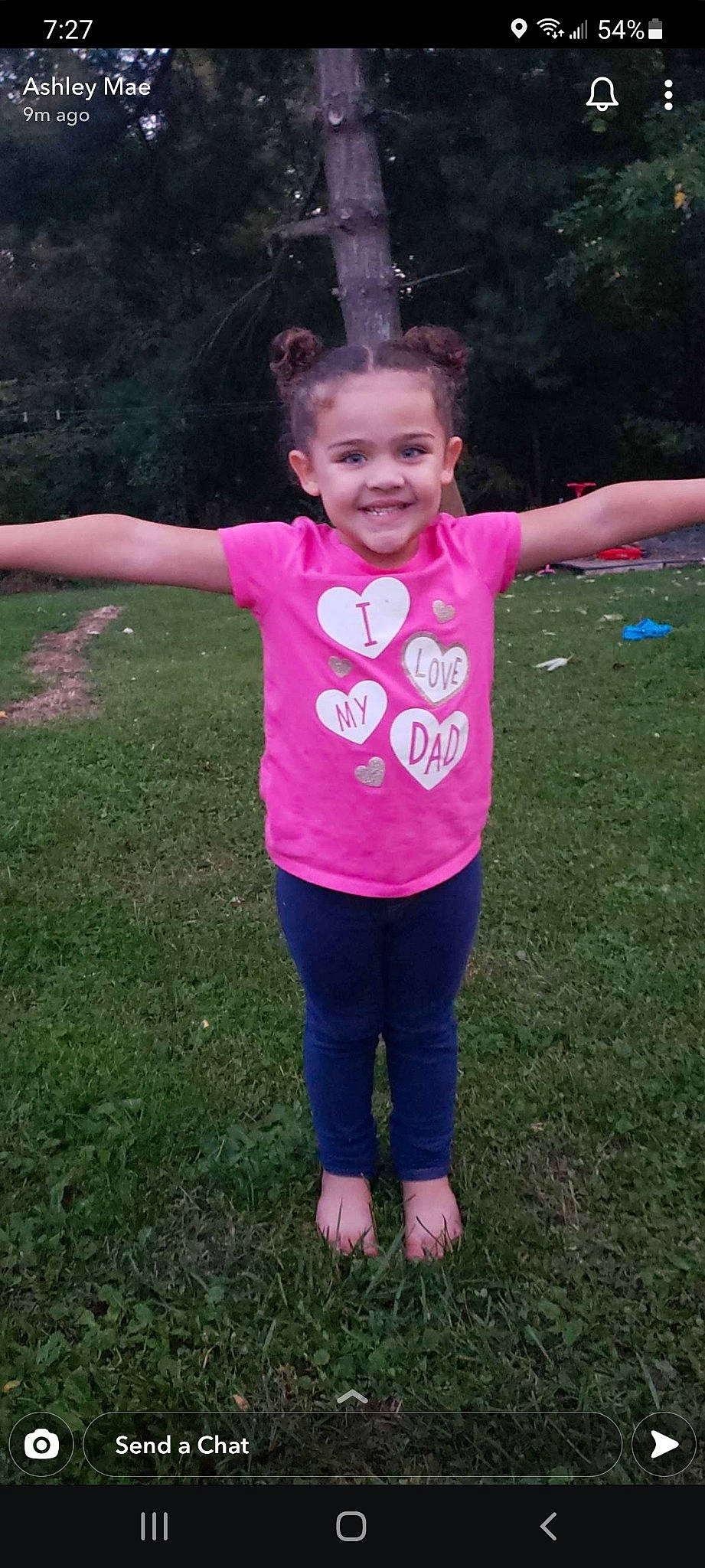 Charlotte joined the competition — help win amazing prizes! eye, gesture, grass, grass_family, grassland, happy, head, human_body, joy, leisure, magenta, meadow, people_in_nature, person, pink, plant, recreation, sleeve, smile, t_shirt