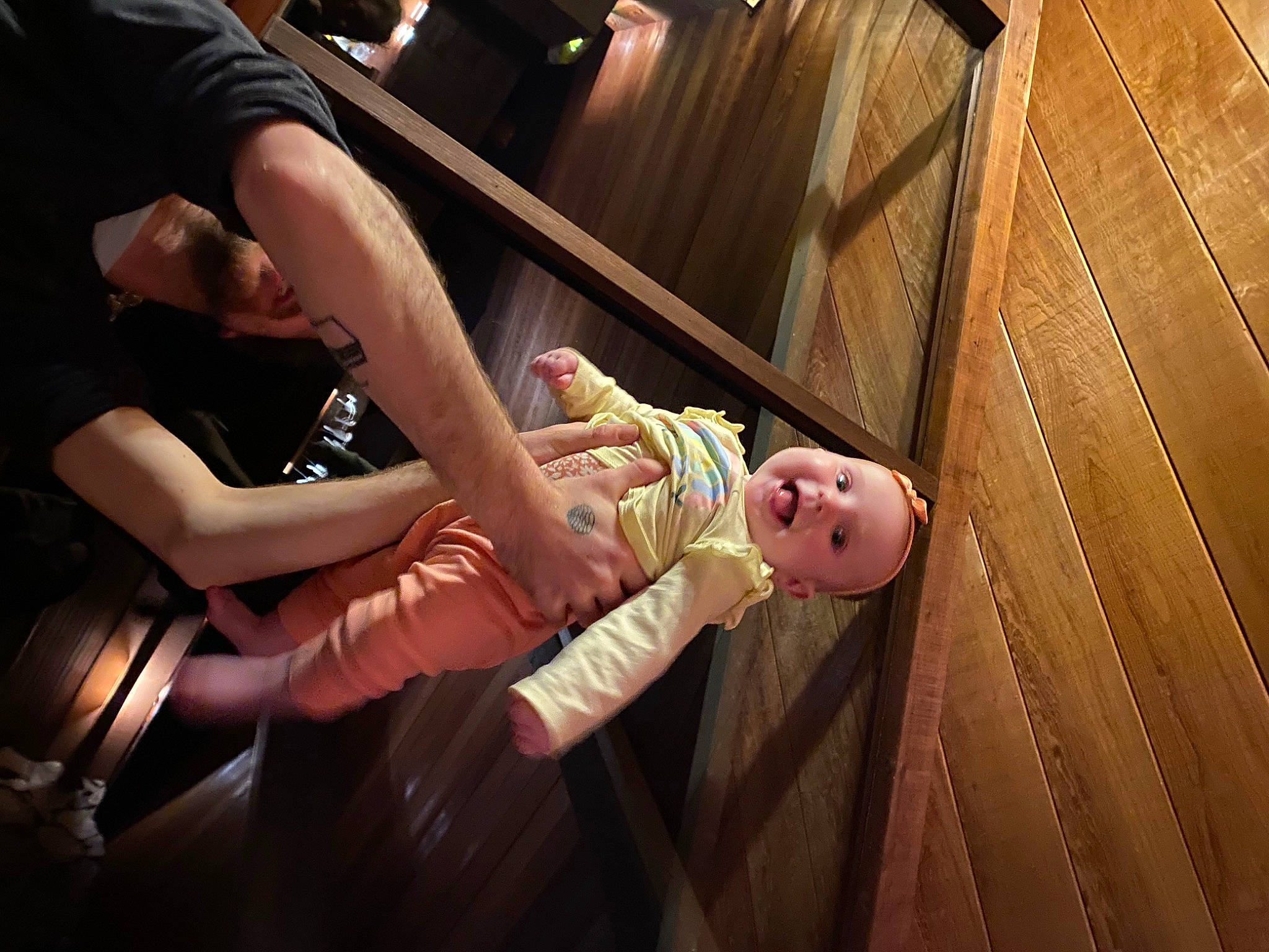 Jade is registered to the contest to win money with this photo: baby, child, entertainment, event, fashion_design, flash_photography, flesh, flooring, foot, fun, happy, hardwood, human_leg, performance, performance_art, performing_arts, person, room, thigh, toddler