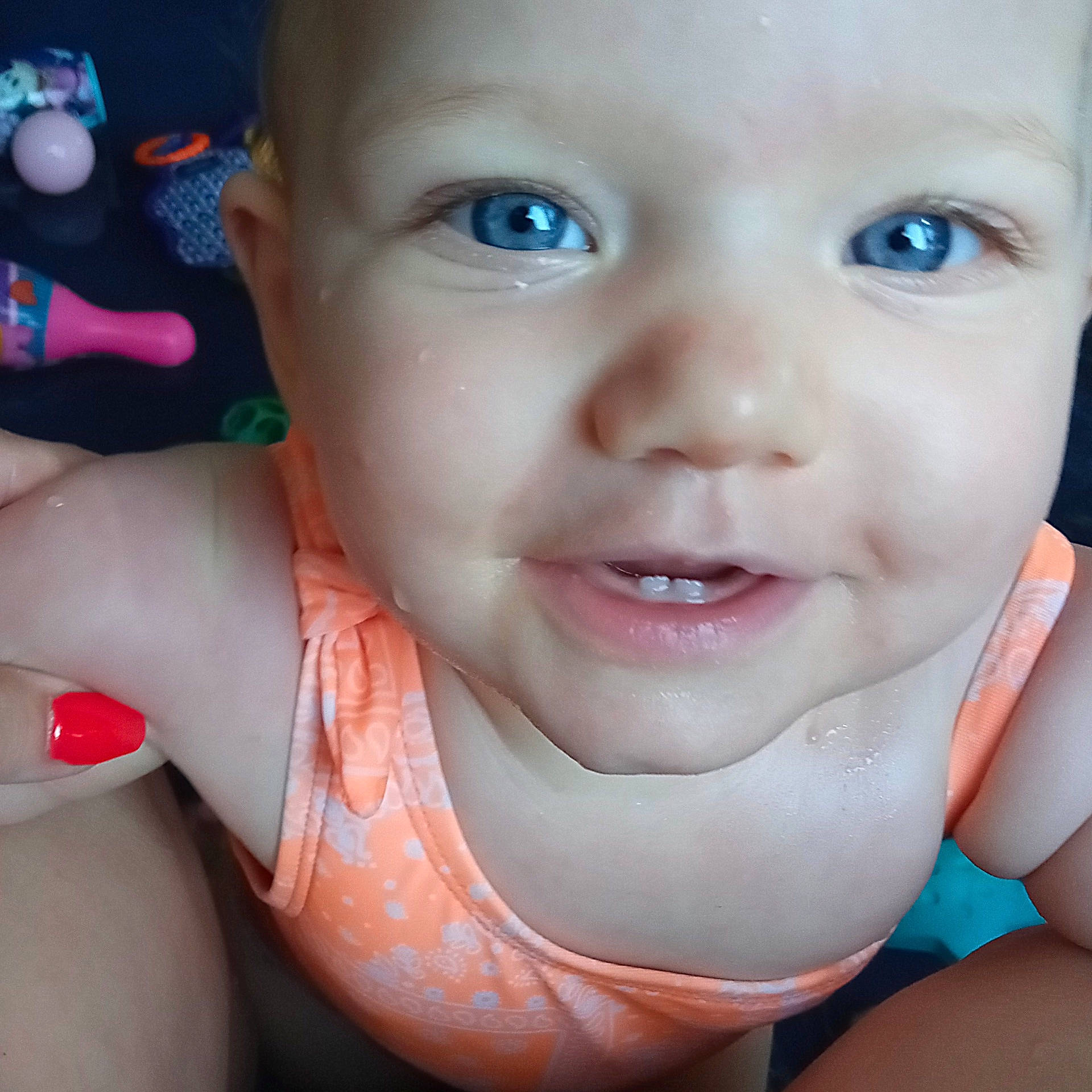 Beretta joined the competition — help win amazing prizes! baby, bodypart, clothing, cream, dessert, face, finger, food, hand, happy, head, icecream, laughing, mouth, person, photography, portrait, smile, swimwear, teeth