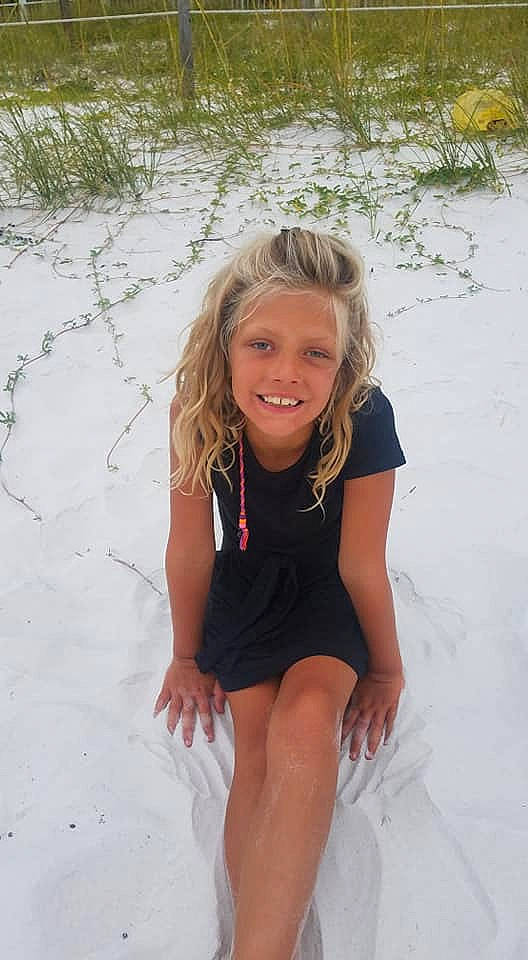 Keaton joined the competition — help win amazing prizes! barefoot, beach, beauty, blond, child, child_model, eye, fun, happy, joy, leg, long_hair, person, photography, sand, sitting, smile, summer, vacation, water