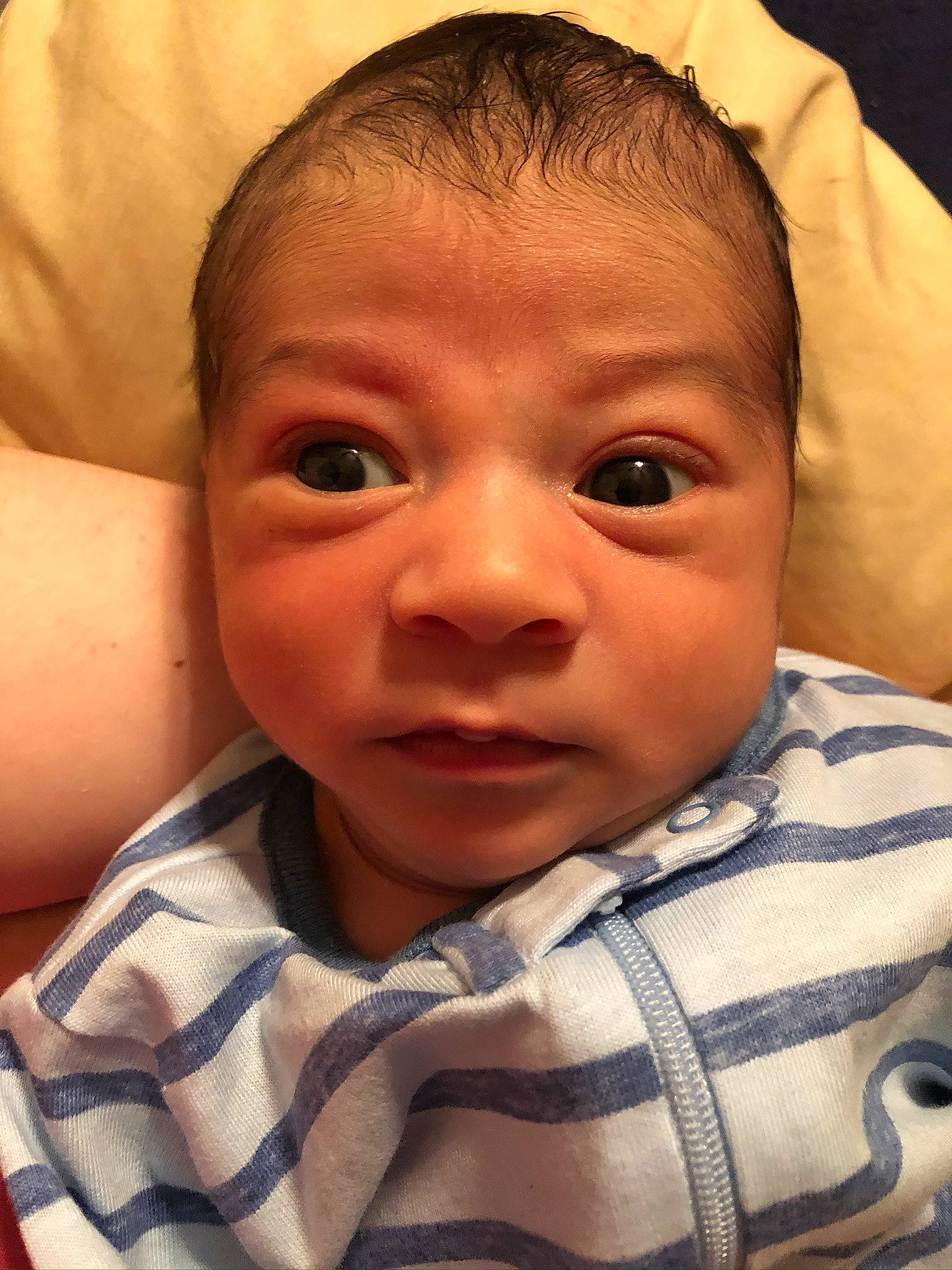 Skai is registered to the contest to win money with this photo: baby, cheek, child, chin, close_up, ear, eye, eyebrow, face, facial_expression, forehead, head, iris, lip, mouth, neck, nose, person, skin, smile