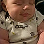 Julius is registered to the contest to win money with this photo: baby, sleeping, infant, onesie, monkey_print, banana_print, cute, peaceful, child, soft_skin, closed_eyes, arm, chubby_cheeks, clothing, fabric, indoors, portrait, adorable, resting, young_child