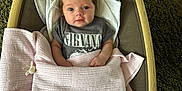 Bonnie joined the competition — help win amazing prizes! baby, baby_rocker, blanket, blue_eyes, carpet, child, clothing, comfort, cute, face, hair, indoor, infant, newborn, nirvana_tshirt, pacifier, plush_toy, relaxing, resting, soft_toy