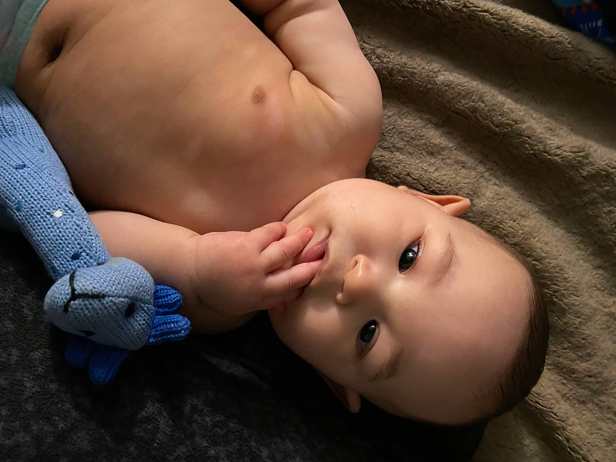 Dakota is registered to the contest to win money with this photo: arm, baby, chest, child, comfort, eye, face, finger, flash_photography, gesture, grass, hand, head, human_body, lip, mouth, muscle, nose, person, skin