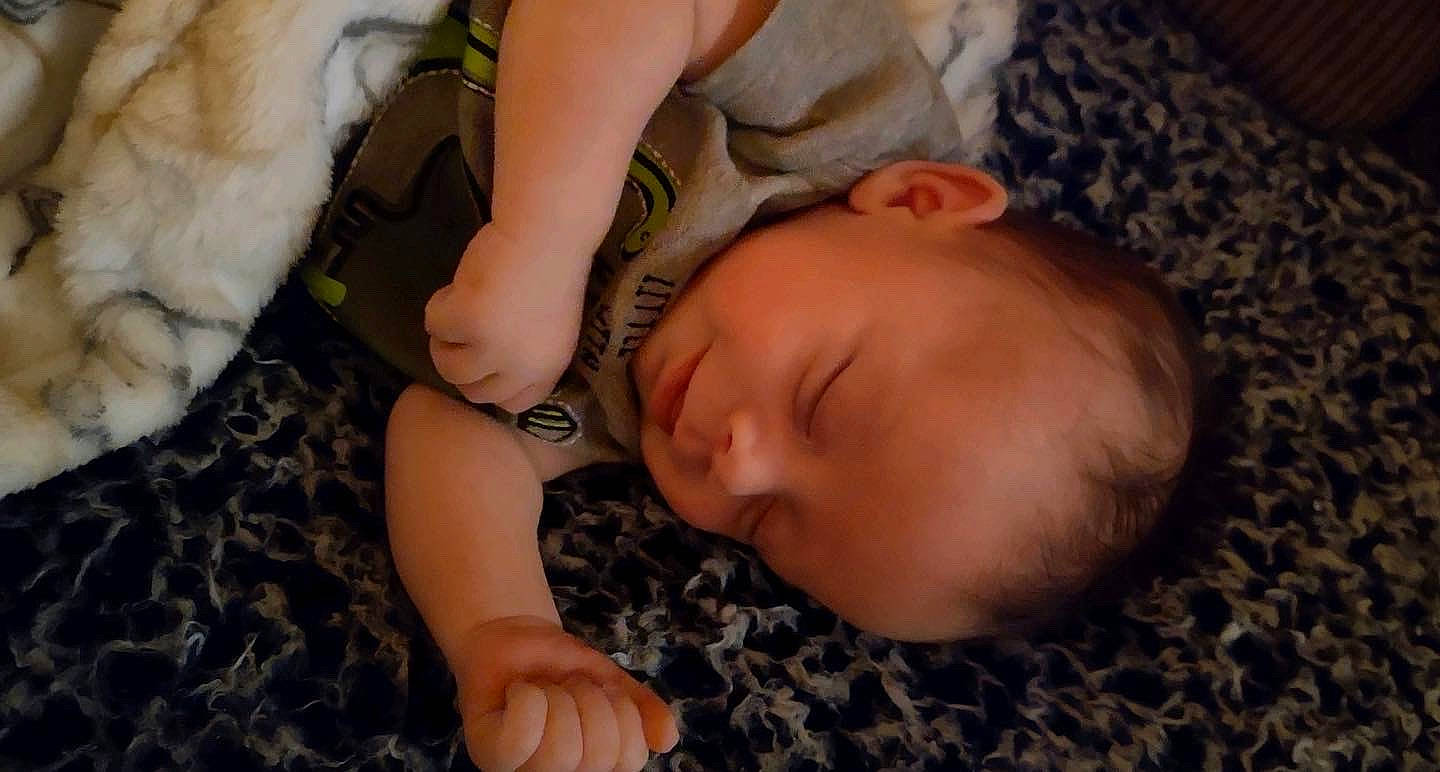 Cole joined the competition — help win amazing prizes! baby, baby_toddler_clothing, beauty, black, carnivore, cheek, child, comfort, companion_dog, finger, grass, human, mammal, mouth, nose, person, skin, toddler, tree, vertebrate