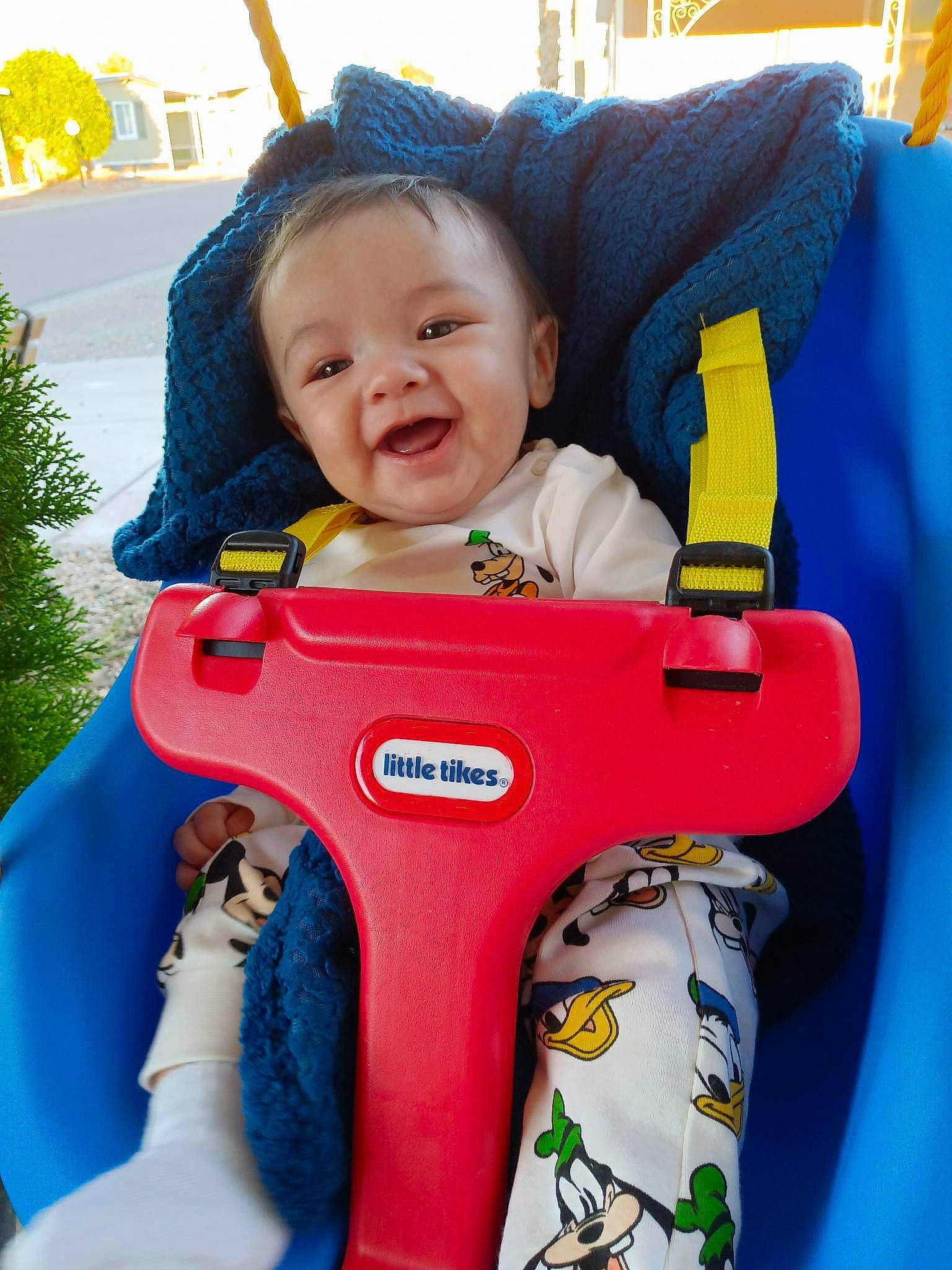 Juan joined the competition — help win amazing prizes! baby, baby_products, baby_toddler_clothing, child, comfort, electric_blue, fun, happy, head, human_body, leisure, person, product, recreation, sitting, skin, smile, toddler, travel, tree