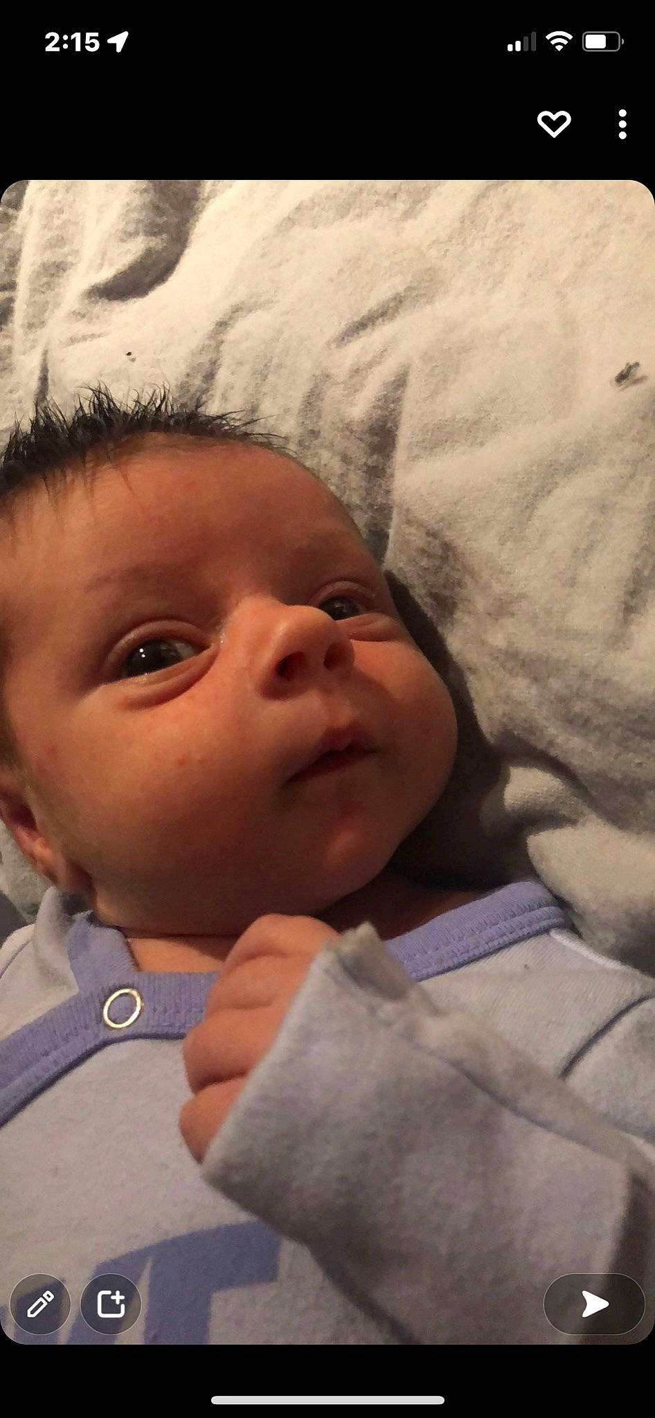 Ella joined the competition — help win amazing prizes! baby, cheek, chin, close_up, comfort, eye, eyebrow, eyelash, forehead, happy, head, iris, linens, lip, mammal, mouth, nose, person, skin, smile