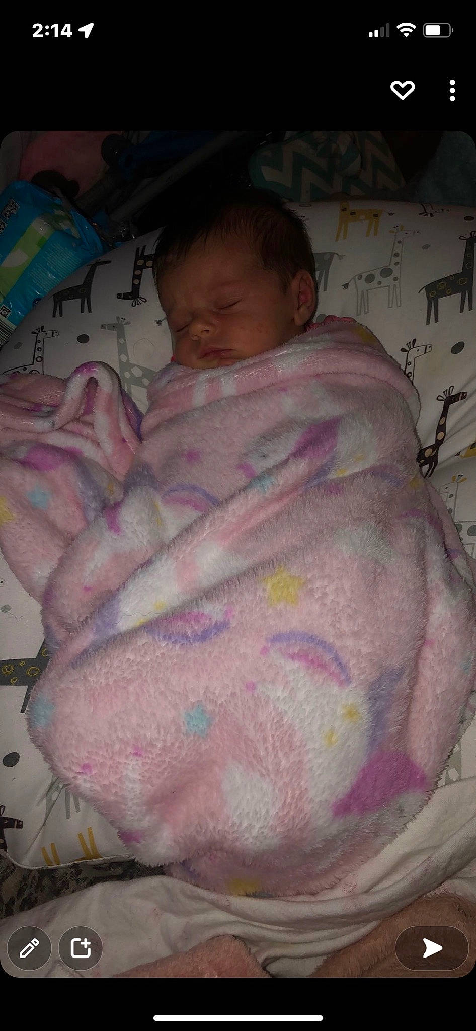 Ella joined the competition — help win amazing prizes! baby, baby_sleeping, baby_toddler_clothing, bed, bedding, cheek, child, comfort, finger, head, infant_bed, linens, mammal, mouth, person, pink, product, skin, textile, thumb