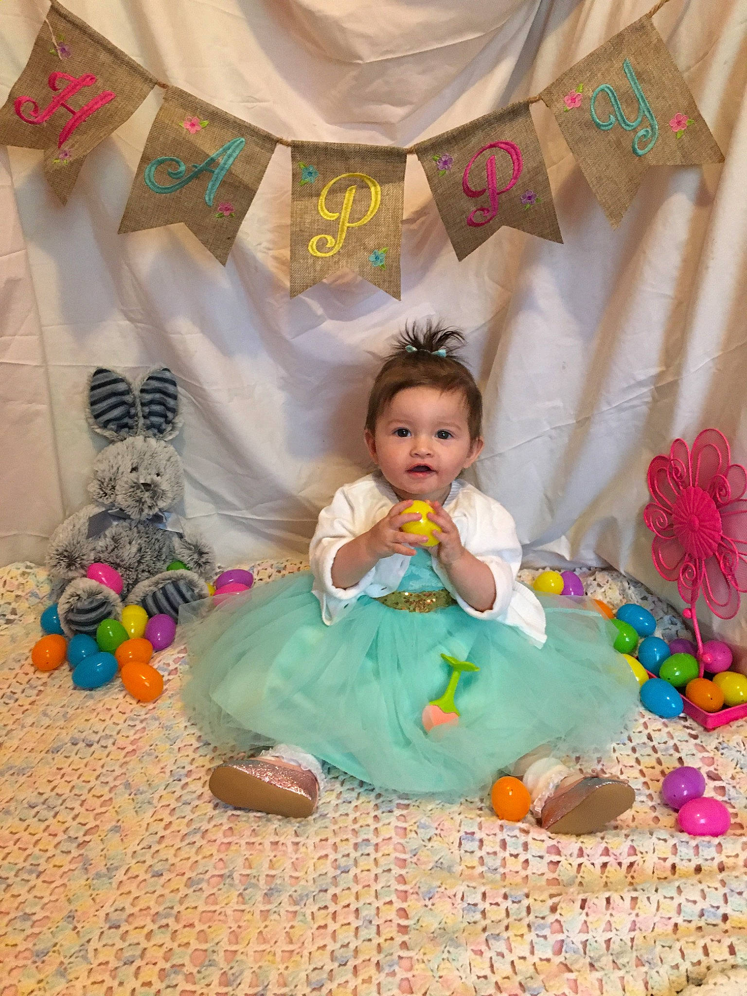 Aliyah Rose joined the competition — help win amazing prizes! baby, child, costume, person, photography, pink, product, room, sitting, smile, toddler
