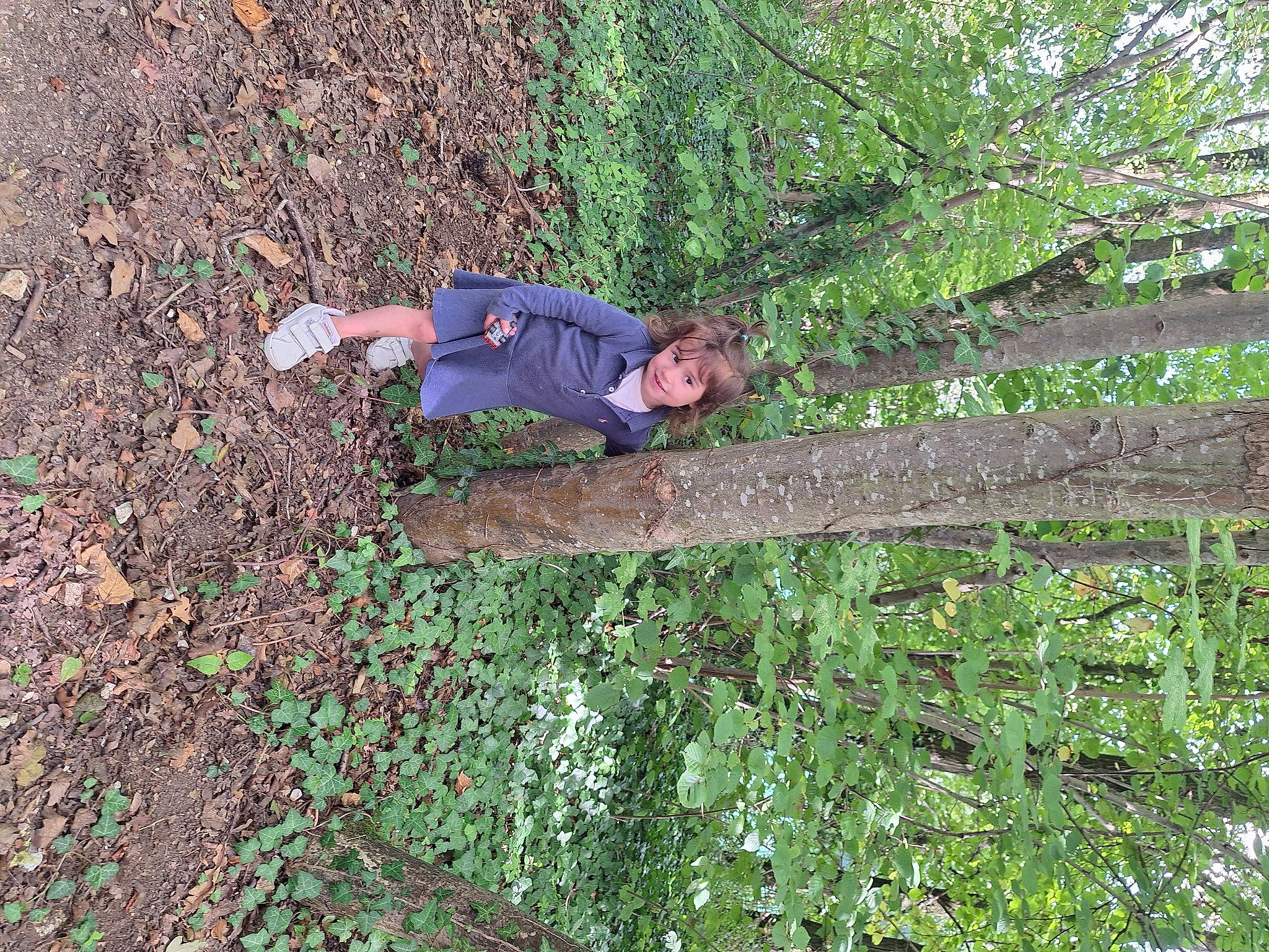 Lena a rejoint le concours — aidez-le/la à gagner de superbes lots ! forest, grass, groundcover, joy, people_in_nature, person, plant, shrub, slope, soil, t_shirt, terrestrial_plant, tree, wood