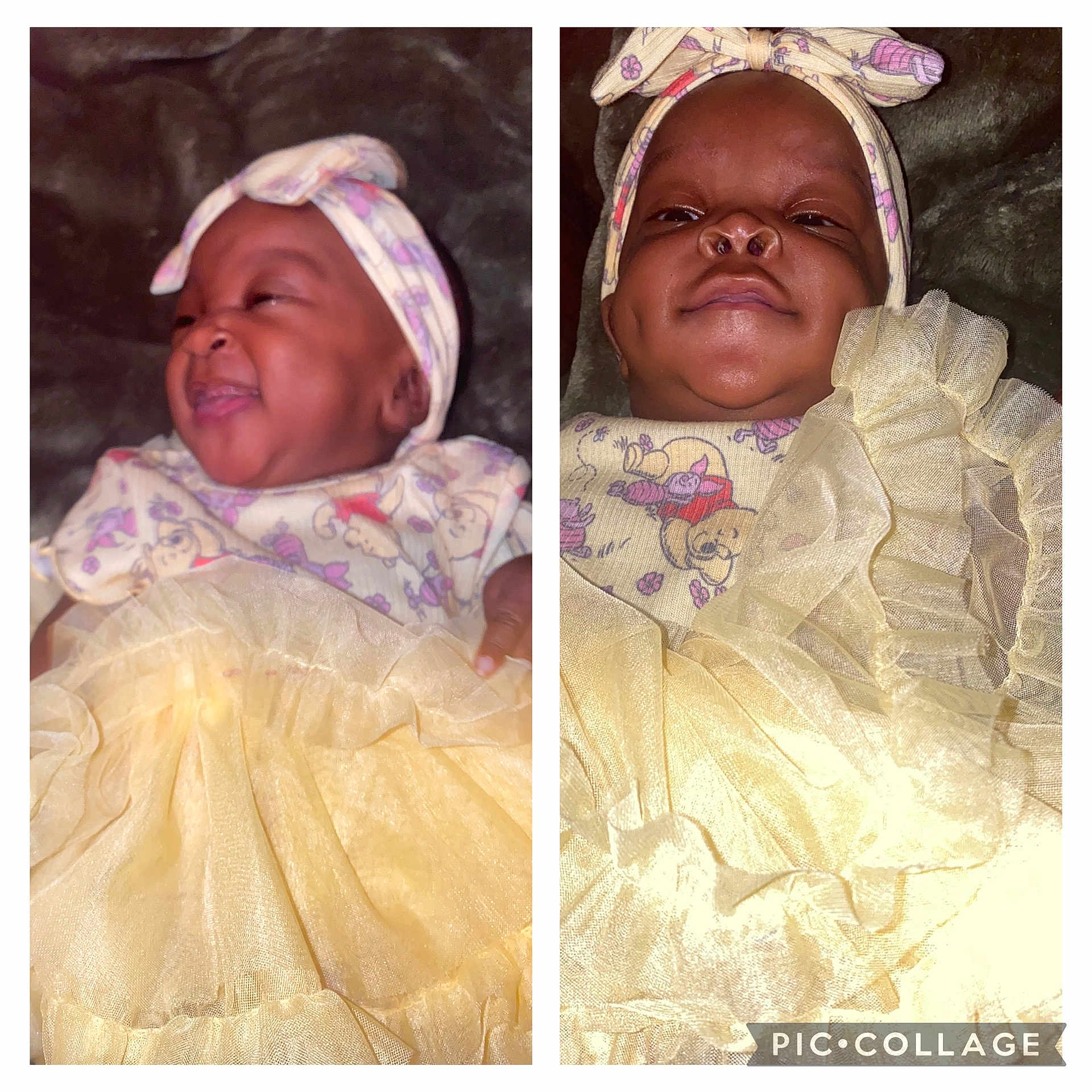 Unique And Nylani is registered to the contest to win money with this photo: accessories, art, baby, bodypart, bonnet, cap, clothing, collage, costume, dress, face, glasses, hat, head, mouth, newborn, person, photography, portrait, sleeping