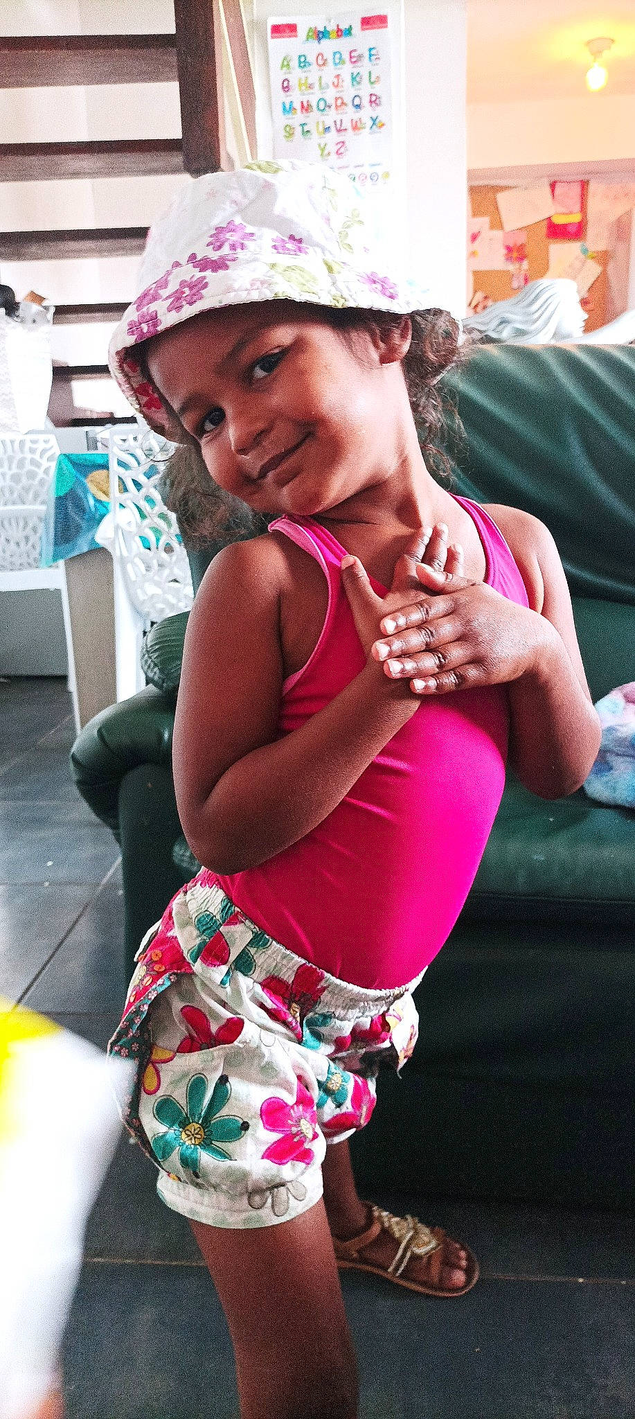 Rose Stéphanie participe au concours pour gagner de l'argent avec cette photo : cap, chest, cool, elbow, fun, happy, headwear, human, jewellery, leisure, lip, magenta, neck, person, pink, red, shoulder, skin, smile, thigh