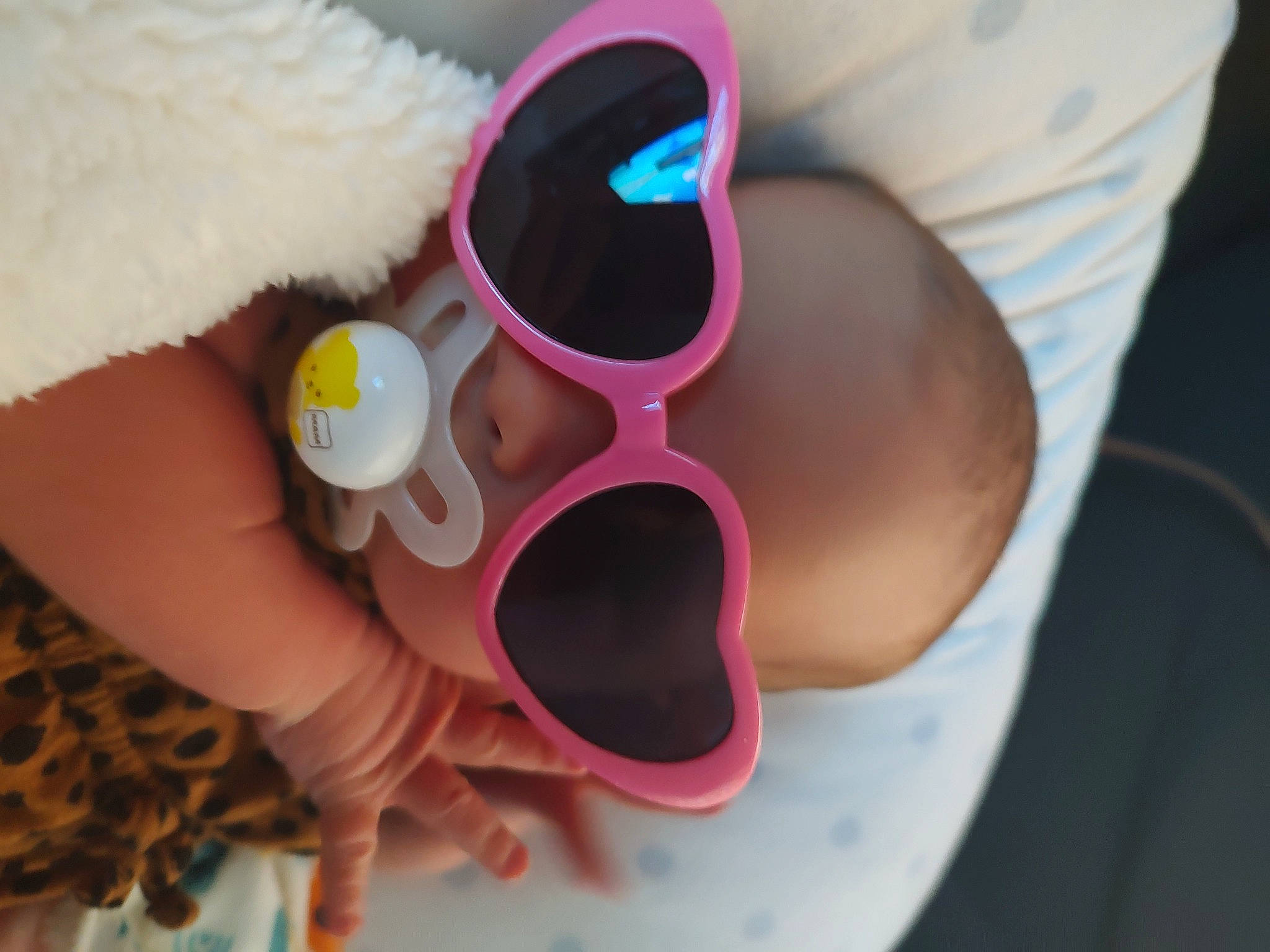 Ariella joined the competition — help win amazing prizes! audio_equipment, baby, baby_products, baby_toddler_clothing, comfort, drinkware, eyewear, finger, glasses, goggles, hand, magenta, nail, personal_protective_equipment, pink, purple, sunglasses, toy, violet, vision_care