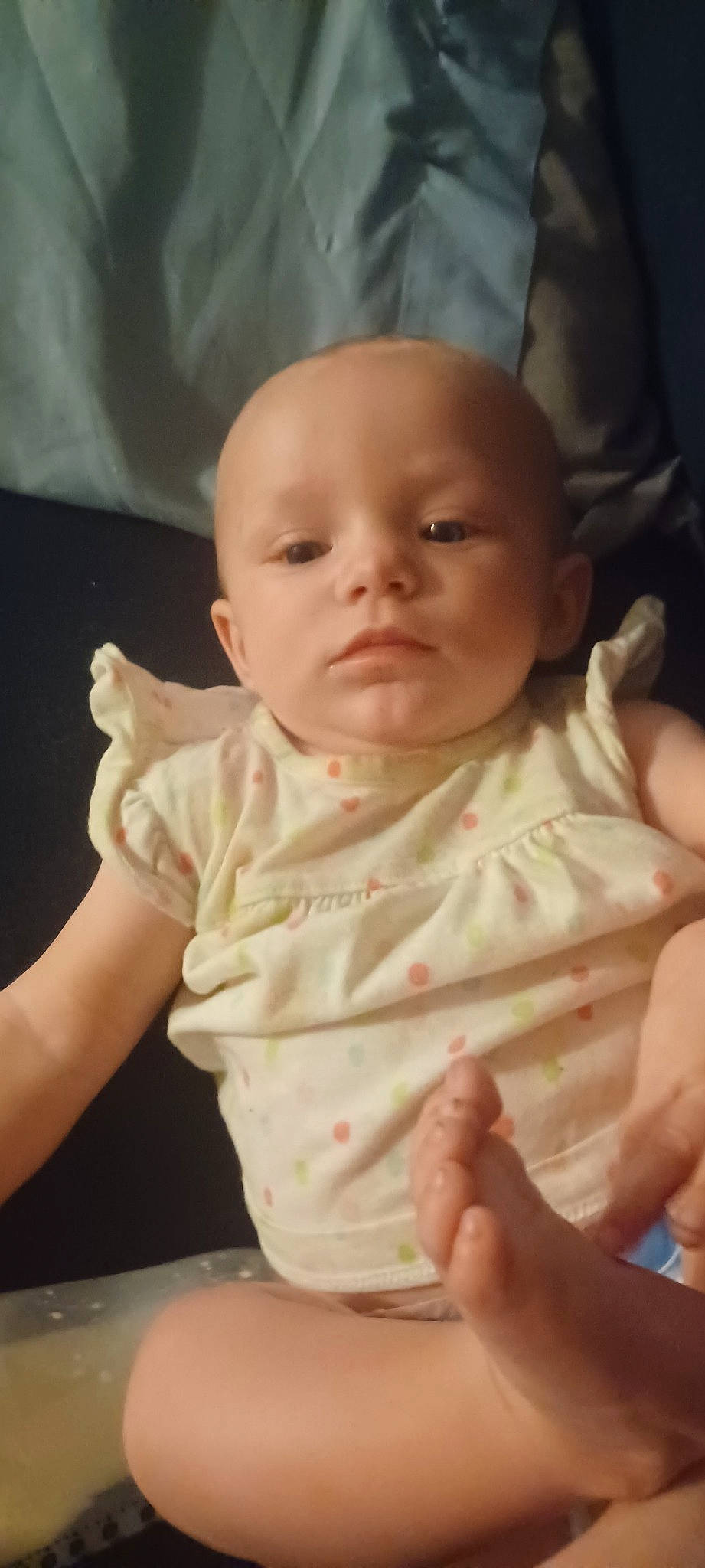 Acelynn is registered to the contest to win money with this photo: baby, baby_toddler_clothing, cheek, chin, comfort, eye, eyebrow, face, finger, gesture, hand, iris, lip, mouth, neck, nose, person, skin, sleeve, thumb