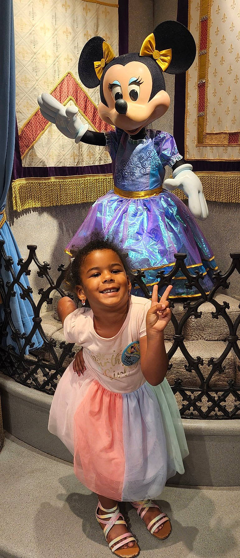 Olivia joined the competition — help win amazing prizes! blue, clothing, doll, dress, fashion, fun, hairstyle, happy, head, headgear, human, joy, lighting, organ, person, photograph, pink, purple, smile, violet