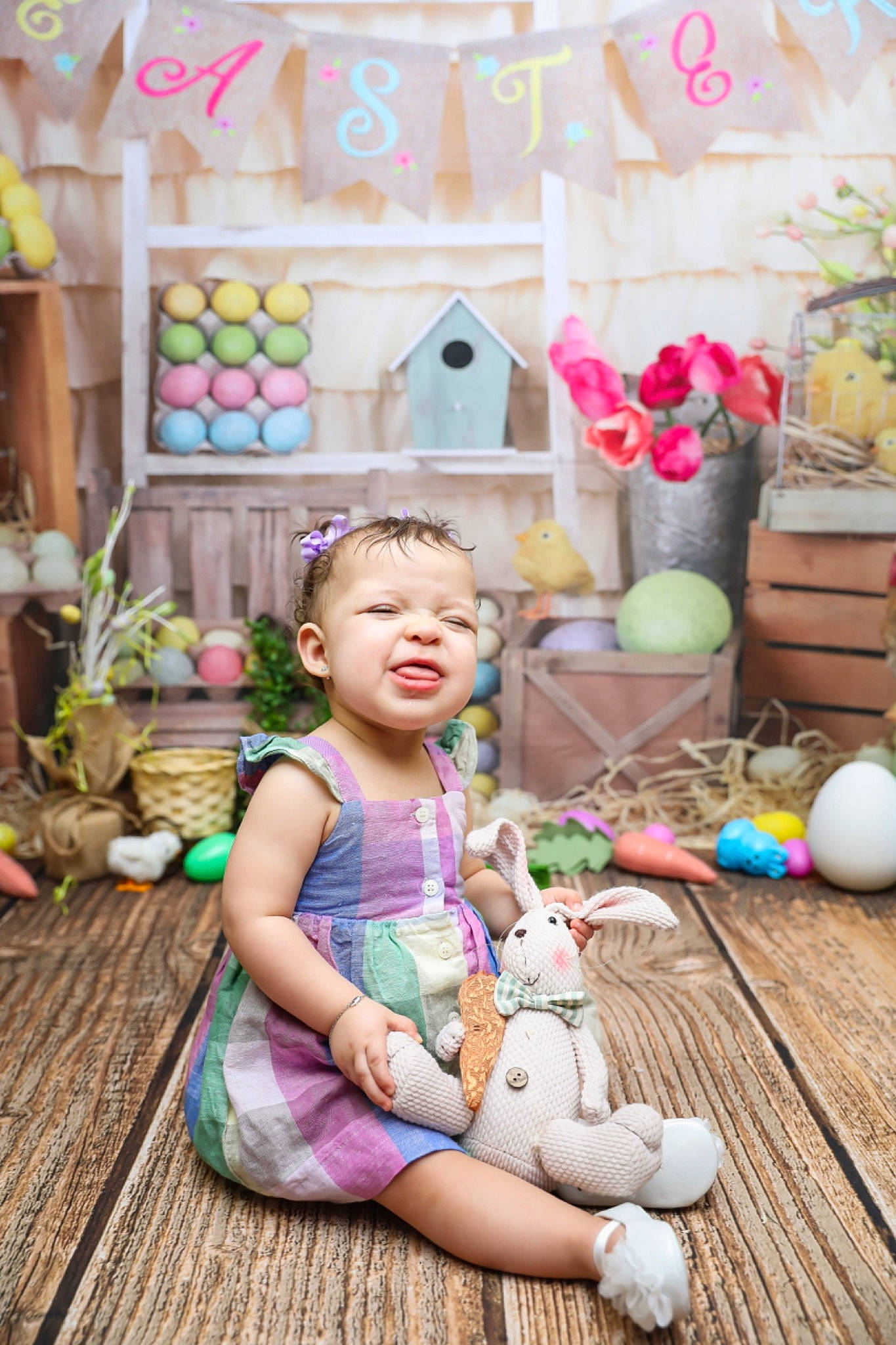 Amelia joined the competition — help win amazing prizes! baby, child, event, flooring, fun, grass, green, happy, leisure, people, person, photograph, pink, sitting, smile, snapshot, textile, toddler, toy, wood