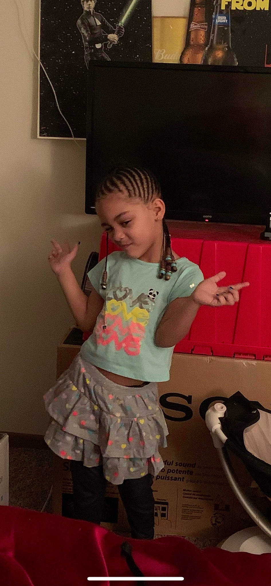 Naomi joined the competition — help win amazing prizes! abdomen, child, entertainment, event, fun, gesture, human_leg, joint, magenta, pattern, person, pink, room, sleeve, sock, t_shirt, thigh, thumb, toddler, trunk