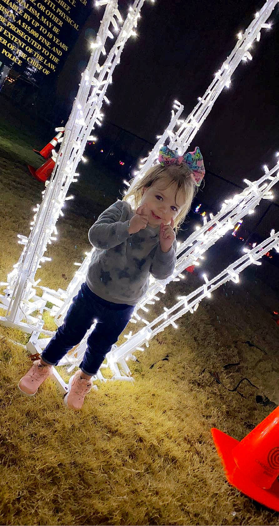 Sophia joined the competition — help win amazing prizes! boot, figurine, flash_photography, holiday, midnight, person, swing, toy