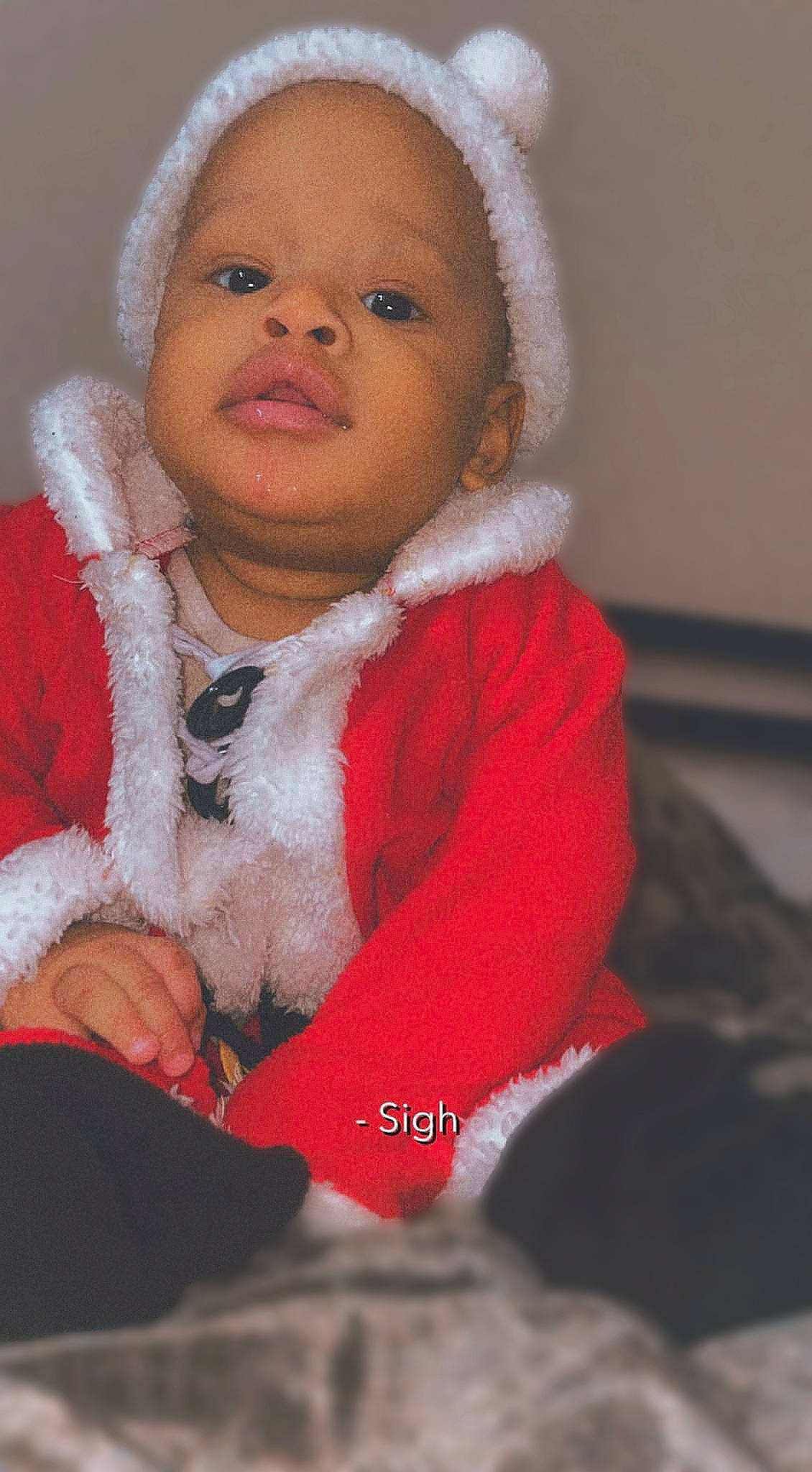 Emmanuel joined the competition — help win amazing prizes! baby, baby_toddler_clothing, cheek, child, chin, christmas, eye, eyebrow, face, fur_clothing, happy, head, human_body, iris, lip, nose, person, skin, sleeve, toddler