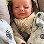 Kaylan participe au concours pour gagner de l'argent avec cette photo : baby, infant, blanket, car_seat, pacifier, clothing, smile, face, hand, comfort, child, cute, indoor, fabric, seatbelt, young_child, resting, cozy, portrait, human