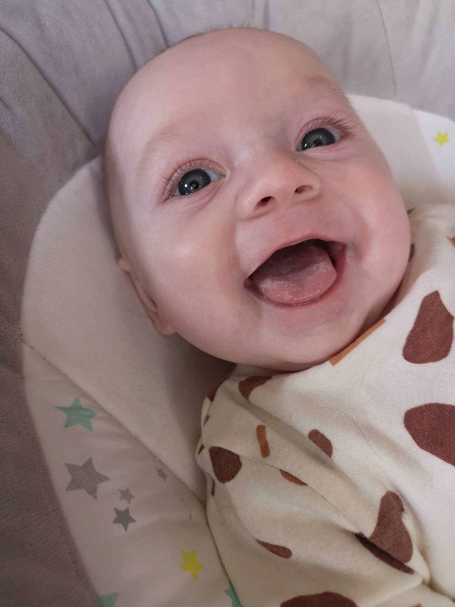 Elijah is registered to the contest to win money with this photo: baby, baby_laughing, baby_products, baby_toddler_clothing, cheek, child, chin, collar, comfort, face, facial_expression, happy, linens, lip, nose, person, skin, sleeve, smile, toddler