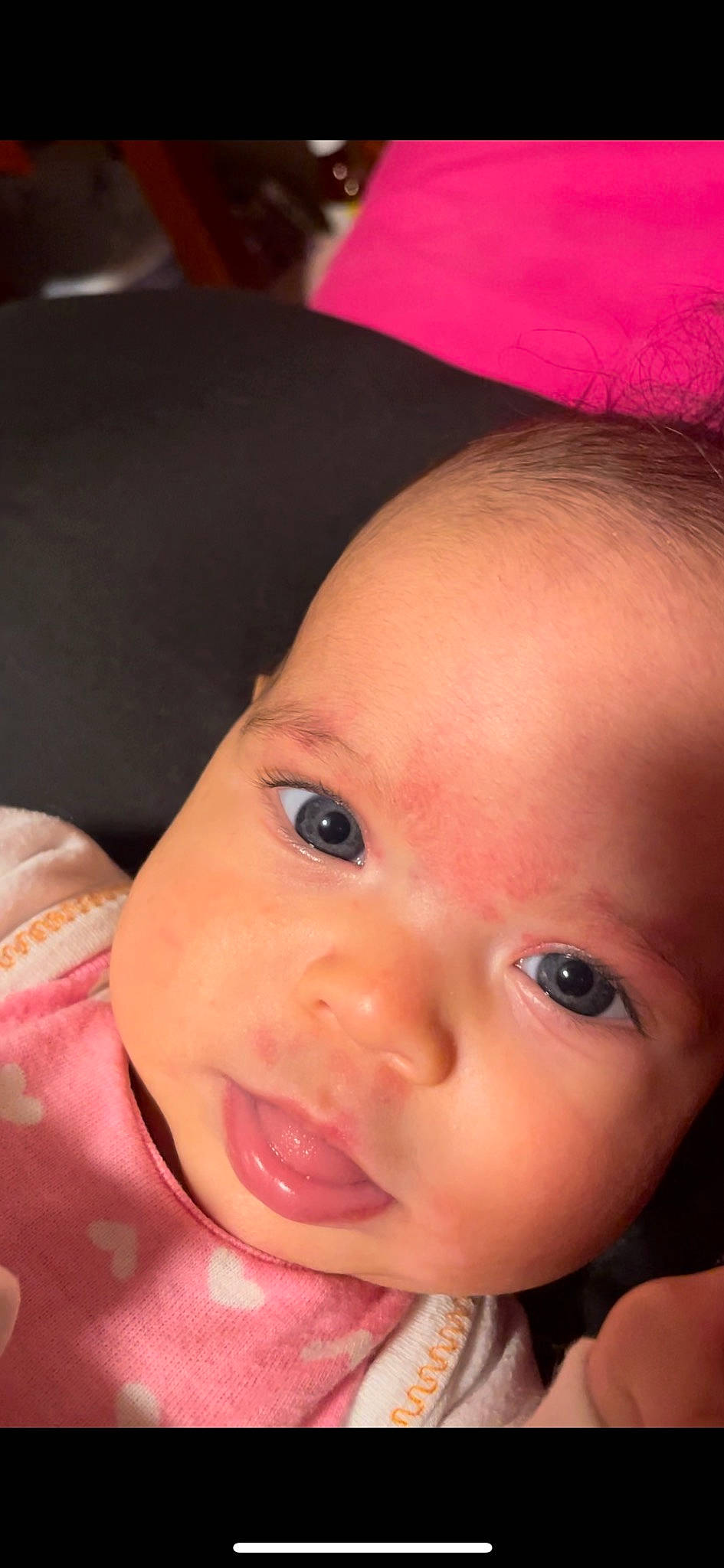 Maylene joined the competition — help win amazing prizes! baby, cheek, chin, close_up, ear, eye, eyebrow, eyelash, face, finger, forehead, happy, head, iris, lip, mouth, nose, person, pink, skin