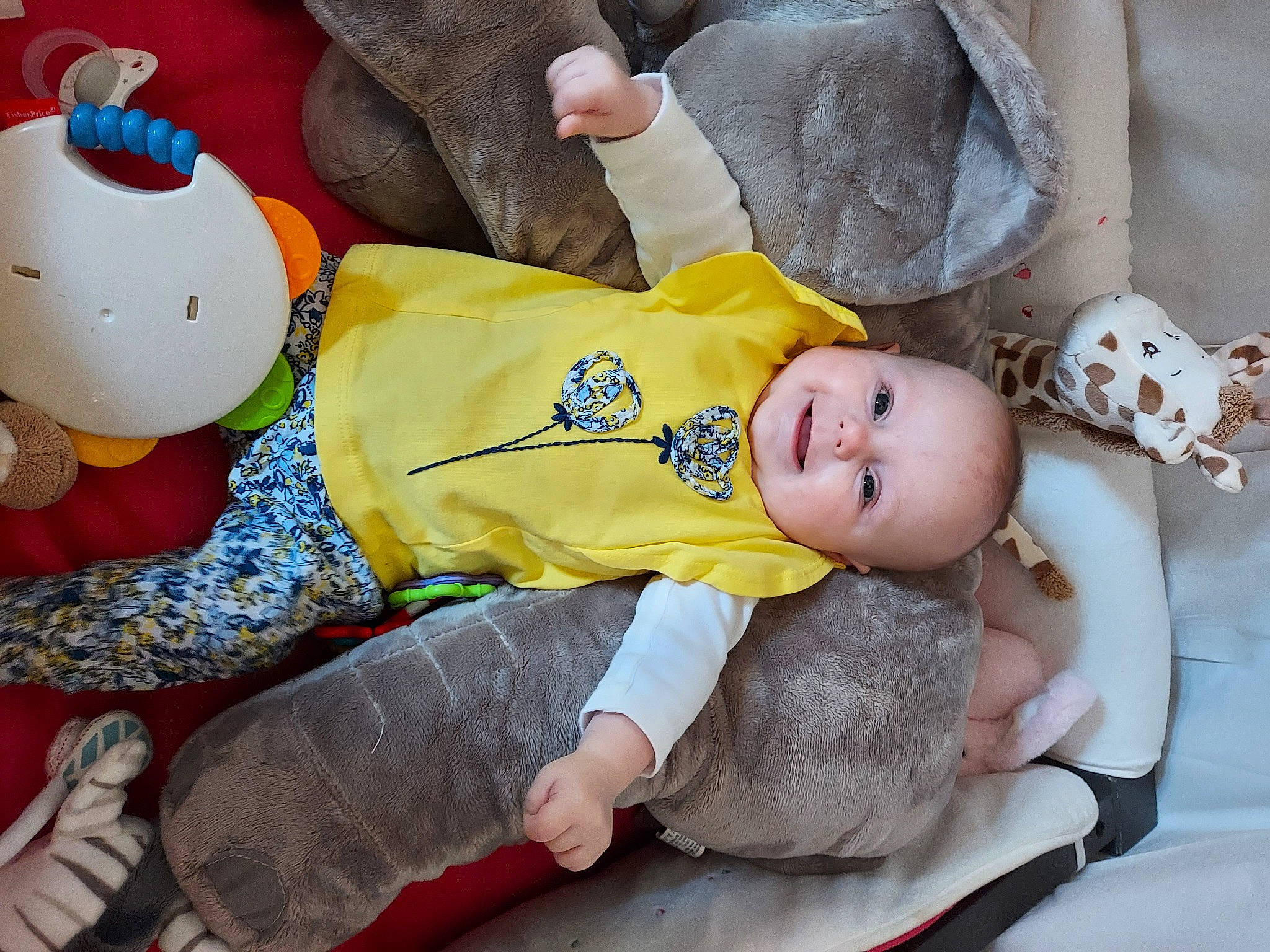 Evangeline participe au concours pour gagner de l'argent avec cette photo : arm, baby, baby_products, baby_safety, baby_sleeping, baby_toddler_clothing, child, comfort, face, facial_expression, hand, happy, head, joy, organ, person, product, room, skin, sleeve