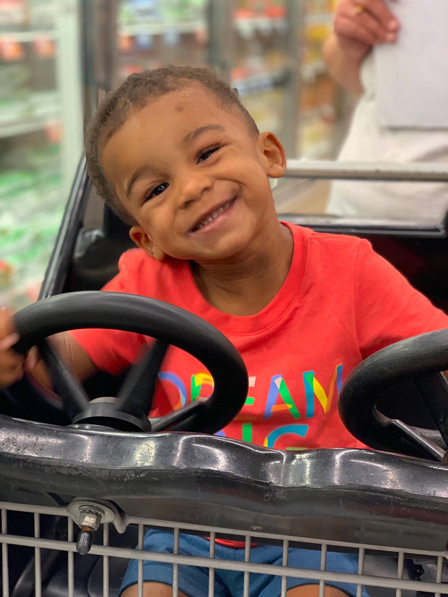 Braiden joined the competition — help win amazing prizes! child, fun, joy, person, smile, steering_wheel, toddler