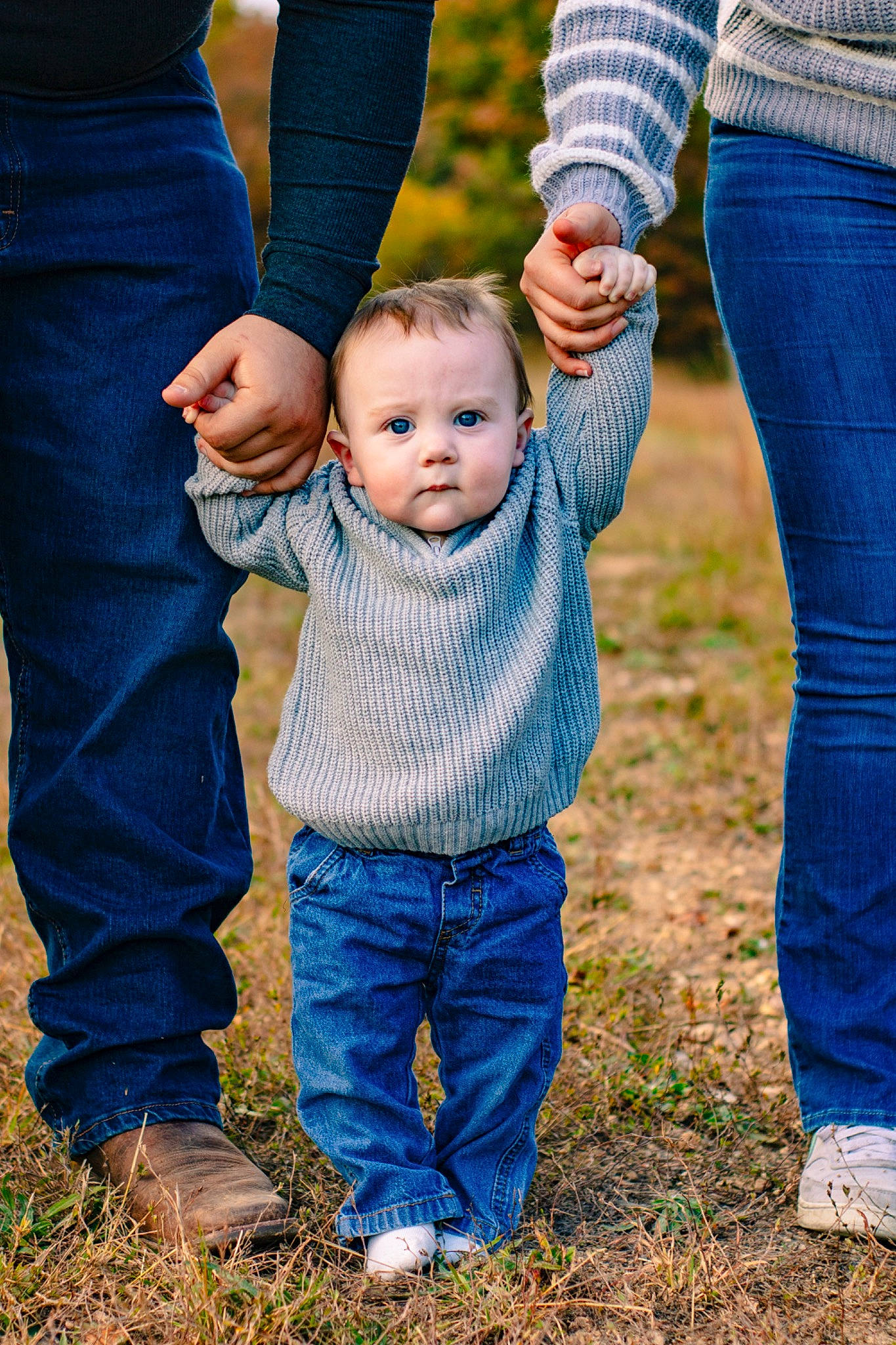 Atlas joined the competition — help win amazing prizes! blue, clothing, footwear, gesture, grass, green, hand, happy, holding_hands, jeans, leaf, leg, leisure, people_in_nature, person, photograph, plant, shoe, smile, toddler