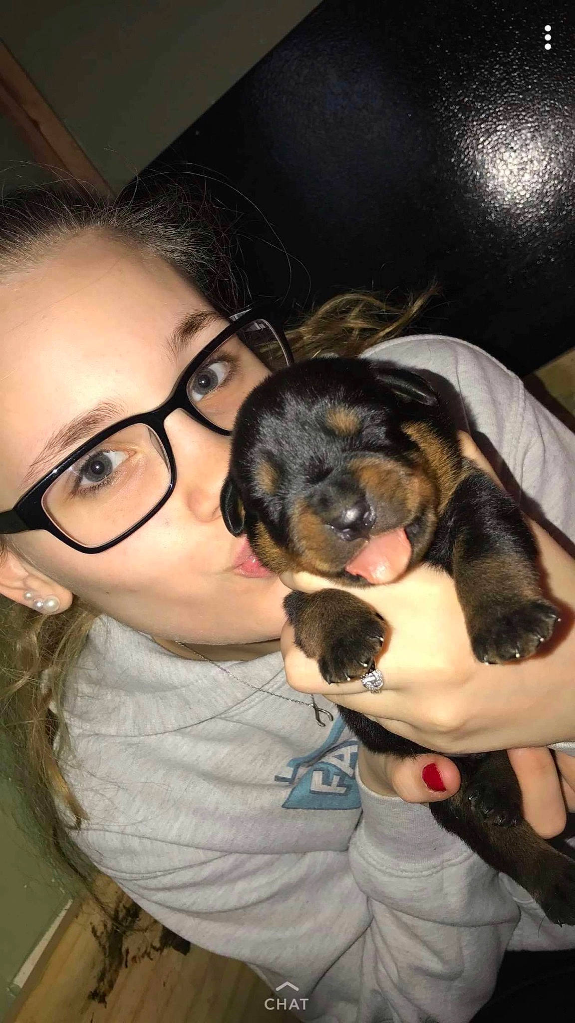 Tyberious joined the competition — help win amazing prizes! black_hair, carnivore, comfort, companion_dog, cool, dog, dog_breed, glasses, human, interaction, love, mammal, nail, paw, puppy, skin, snout, vertebrate, vision_care, working_animal