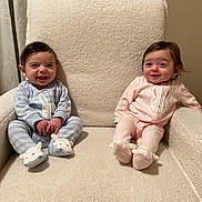 Al joined the competition — help win amazing prizes! armchair, baby, bunny, child, cozy, curtain, cute, fabric, footwear, happy, indoor, infant, pajamas, person, polka_dot_clothing, seated, smile, striped_clothing, toddler, wall