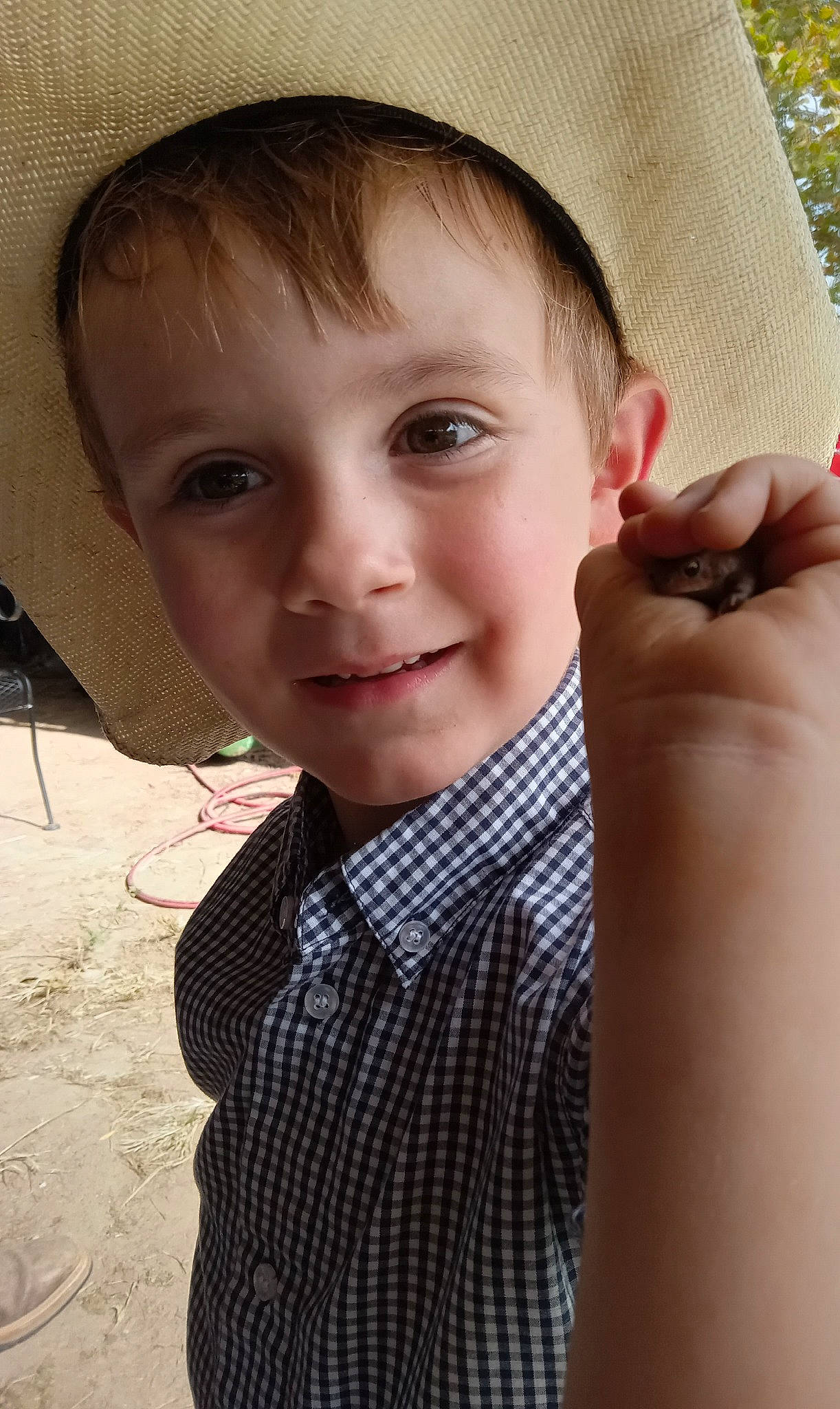 Bentley joined the competition — help win amazing prizes! baby, cheek, child, chin, cool, dress_shirt, eyebrow, eyelash, forehead, gesture, happy, joy, lip, neck, nose, person, skin, sleeve, smile, thumb