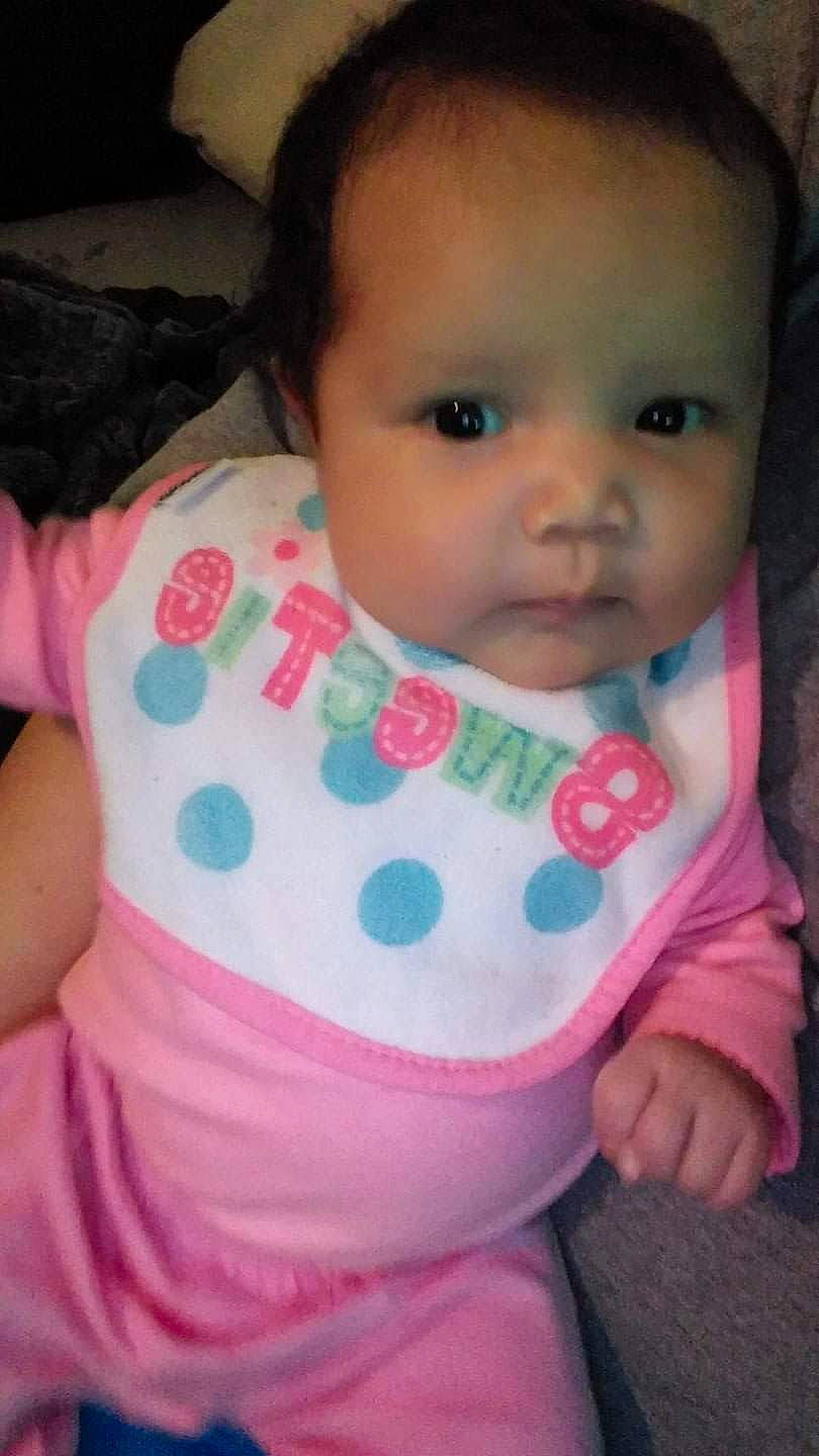 Sherry is registered to the contest to win money with this photo: baby, baby_products, baby_toddler_clothing, cheek, child, eye, face, head, iris, lip, mouth, person, pink, skin, smile, toddler