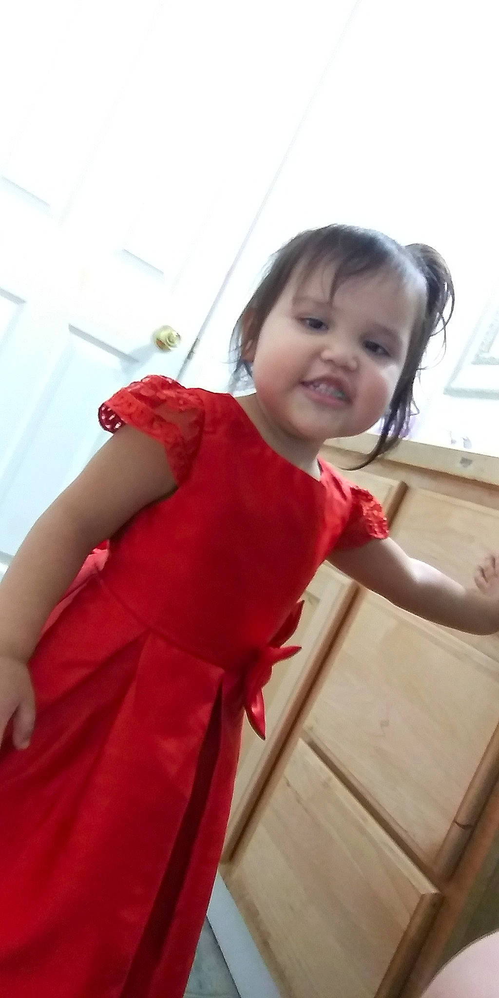 Sherry joined the competition — help win amazing prizes! arm, black_hair, child, dress, ear, elbow, finger, happy, joint, leg, long_hair, neck, person, shoulder, skin, smile, snapshot, thigh, toddler, trunk
