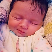 Cataleya a rejoint le concours — aidez-le/la à gagner de superbes lots ! baby, sleeping, infant, blanket, cozy, cute, peaceful, soft, star_pattern, hand, face, closed_eyes, newborn, child, warm, indoor, cuddle, adorable, portrait, heart_emoji