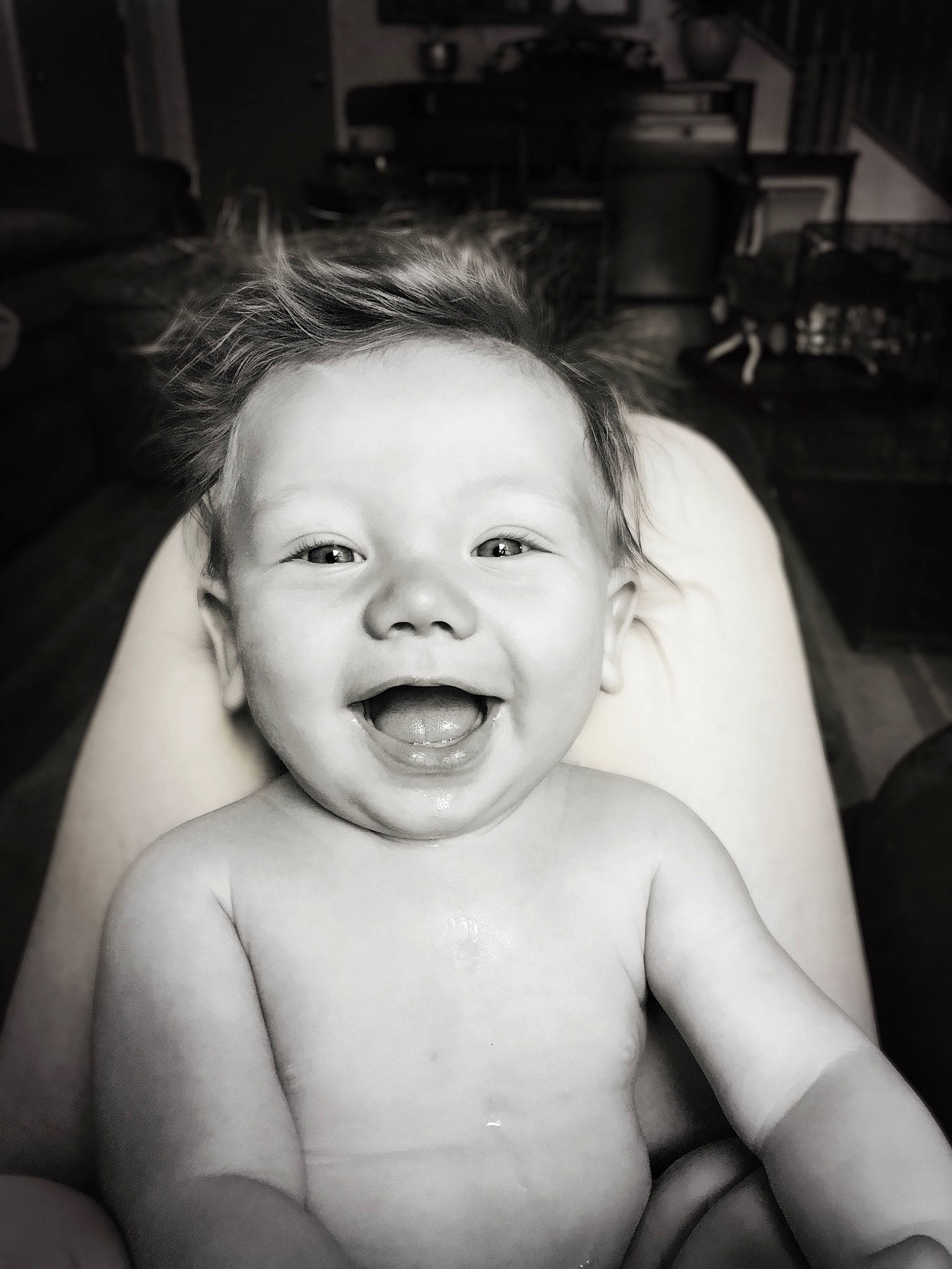 Axle is registered to the contest to win money with this photo: baby, beauty, black, black_and_white, cheek, child, face, facial_expression, fun, head, lip, monochrome, nose, people, person, photograph, skin, smile, snapshot, toddler