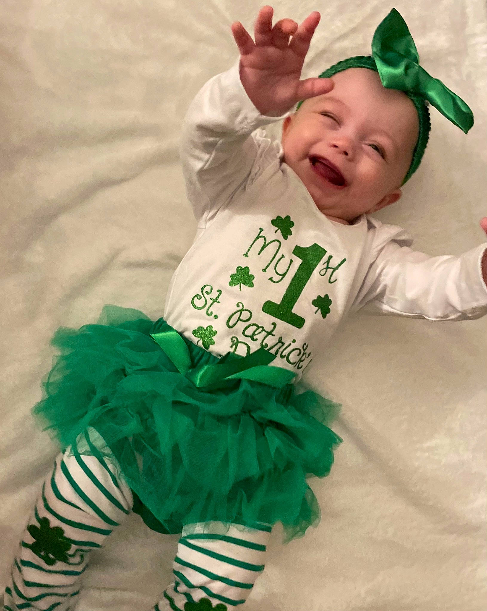 Heather joined the competition — help win amazing prizes! baby, baby_toddler_clothing, cap, child, comfort, costume, costume_accessory, costume_hat, event, fictional_character, font, green, happy, hat, headgear, joy, pattern, person, sleeve, smile
