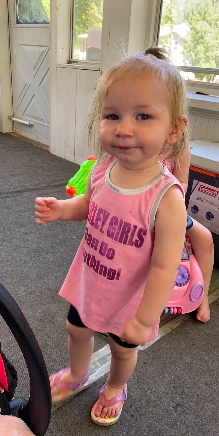 Heaven is registered to the contest to win money with this photo: baby, baby_toddler_clothing, child, child_model, clothing, joy, person, pink, play, sleeve, t_shirt, toddler