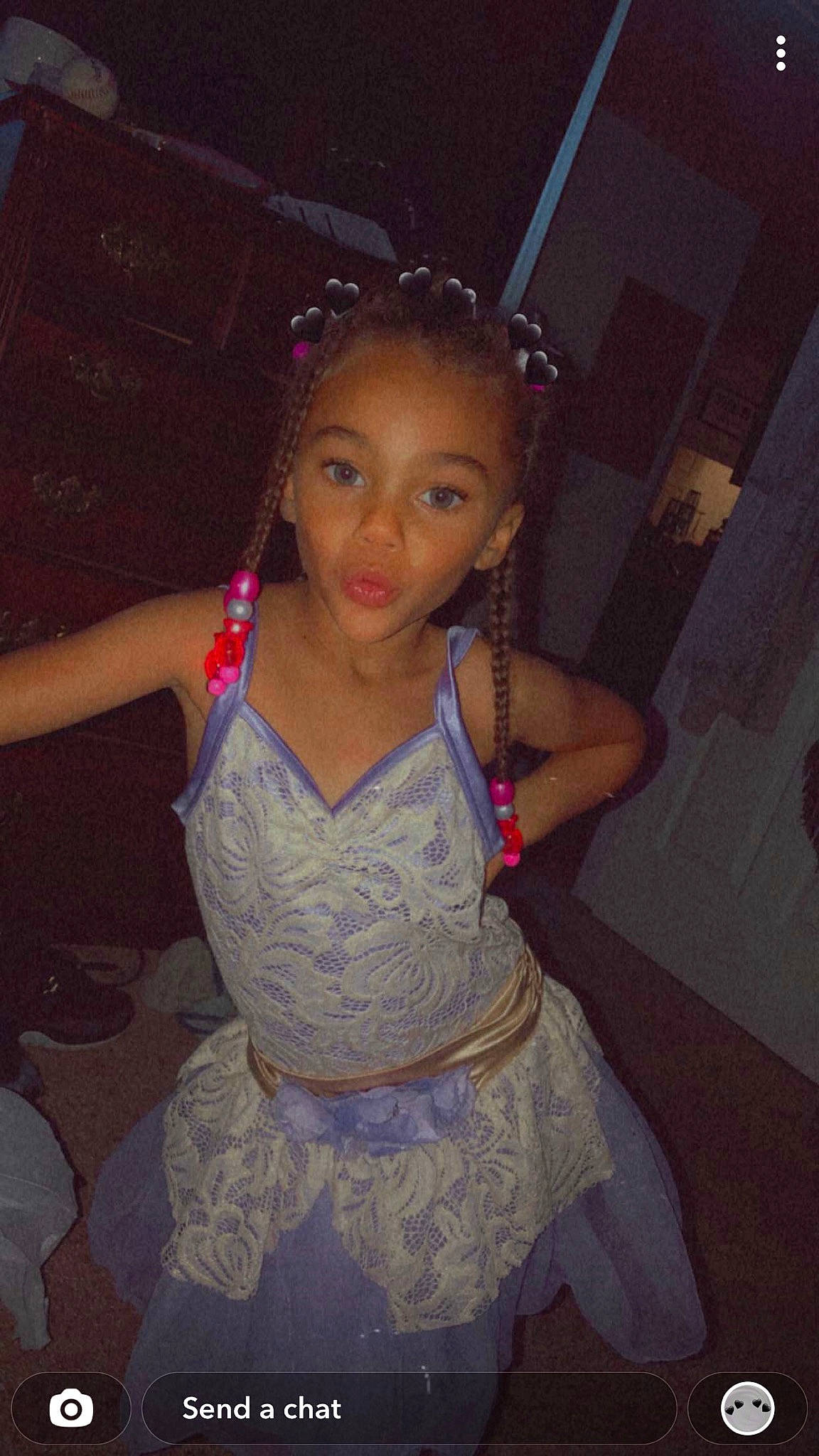 Myah is registered to the contest to win money with this photo: abdomen, baby_toddler_clothing, ballet_tutu, chair, day_dress, dress, event, fashion_design, flash_photography, formal_wear, fun, happy, human_body, jewellery, long_hair, magenta, neck, person, pink, skin