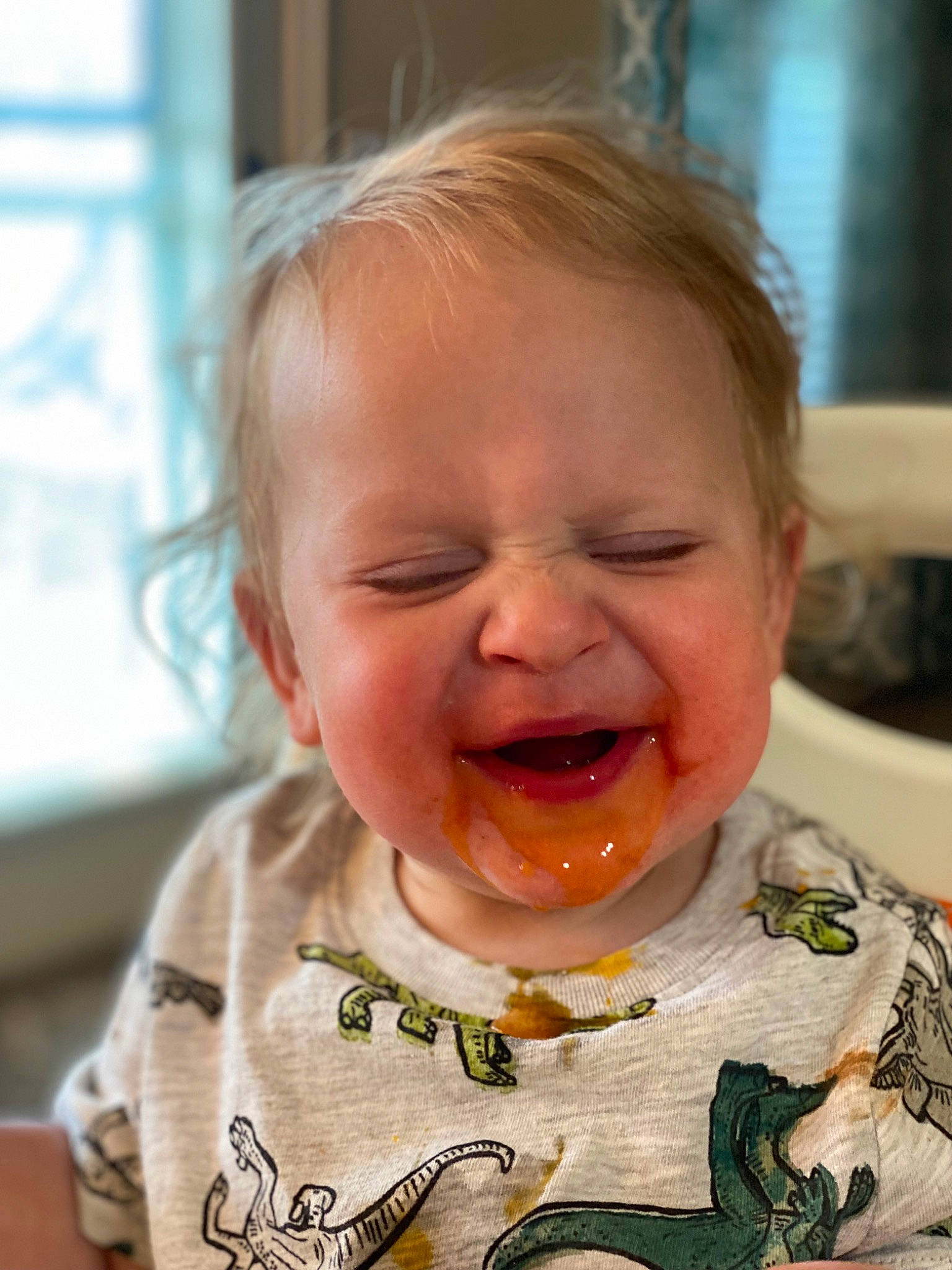 Asher Lang is registered to the contest to win money with this photo: baby, baby_playing_with_food, baby_toddler_clothing, cheek, chin, ear, eyebrow, face, food_craving, happy, head, iris, jaw, lip, mouth, nose, person, skin, sleeve, toddler