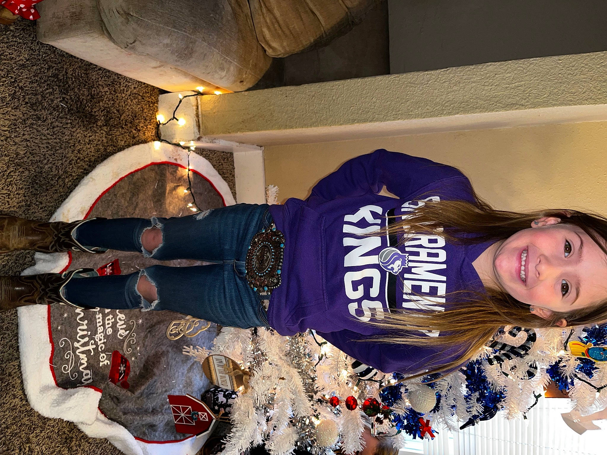 Gracee Kenzlee joined the competition — help win amazing prizes! carmine, electric_blue, event, fashion_accessory, fun, happy, joy, pattern, person, plant, room, sleeve, smile, textile, tree, uniform, waist, wood